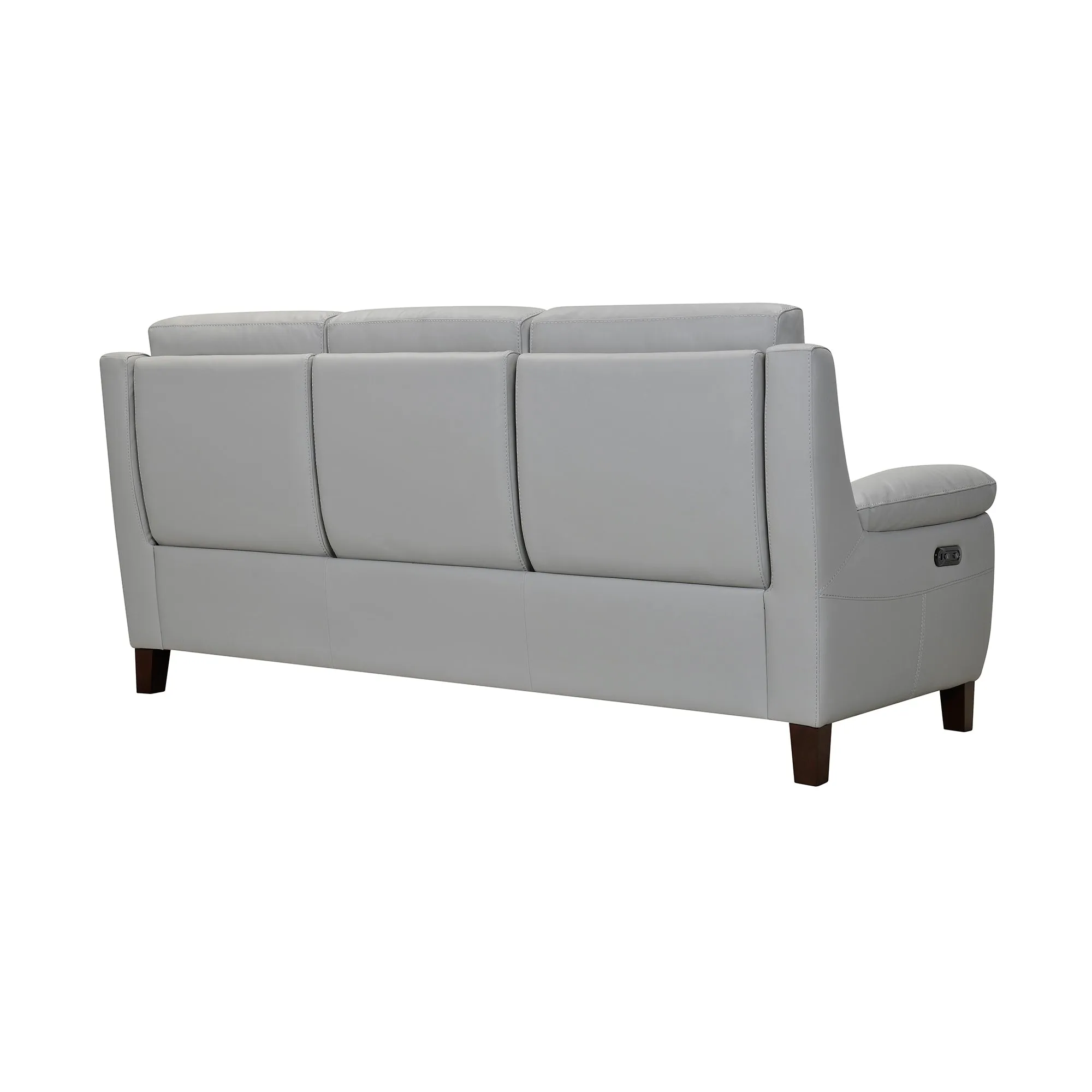 Hayward 82 Dove Gray Genuine Leather Power Reclining Sofa