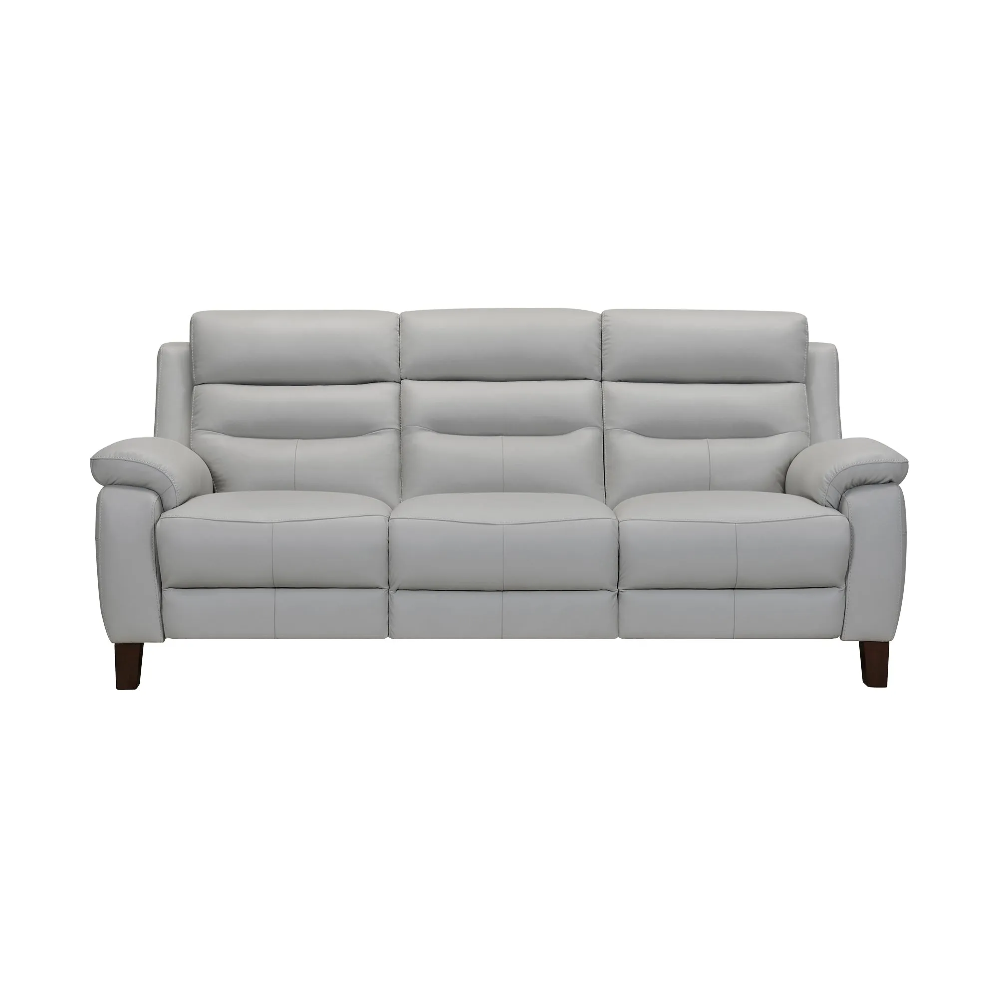 Hayward 82 Dove Gray Genuine Leather Power Reclining Sofa