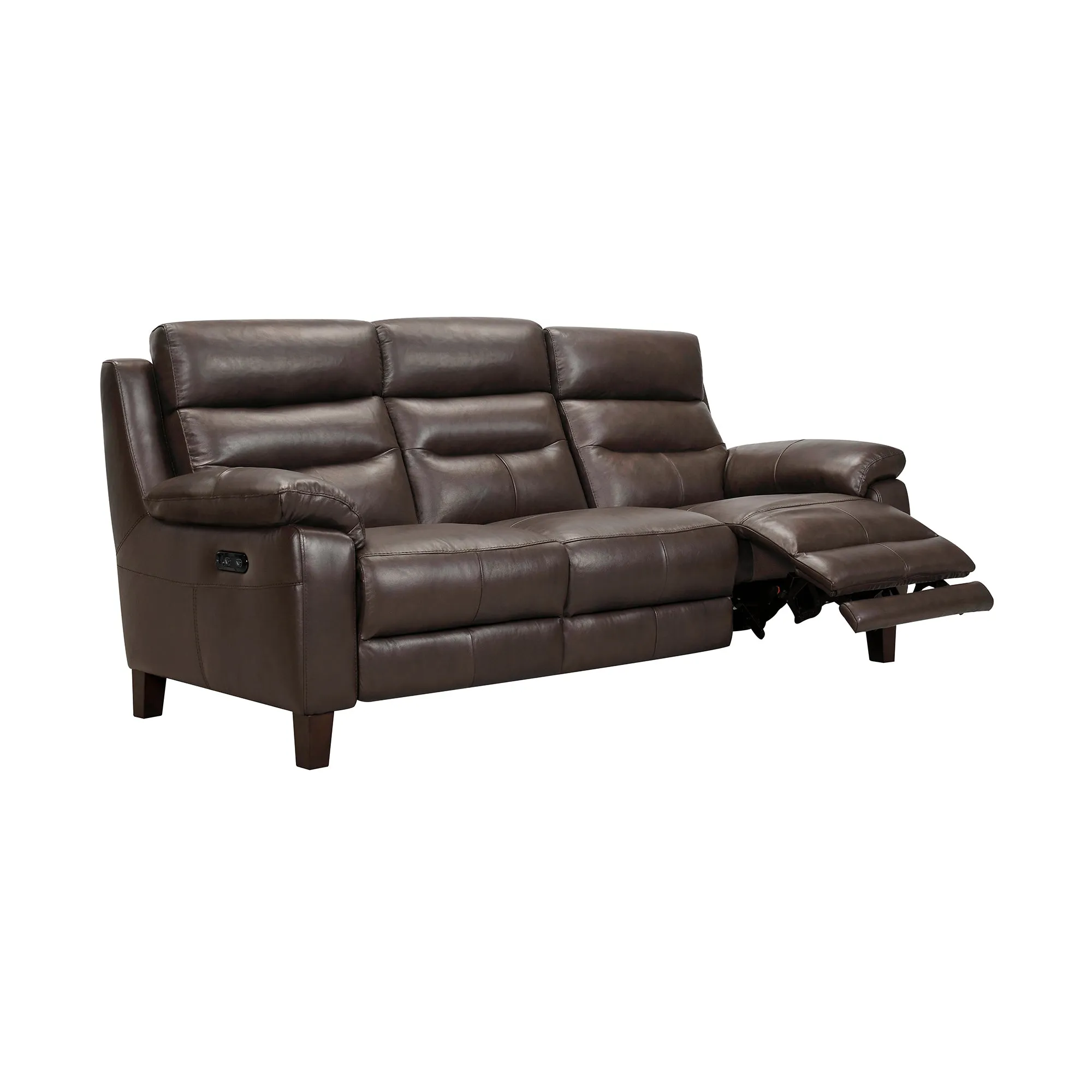 Hayward 82 Espresso Genuine Leather Power Reclining Sofa