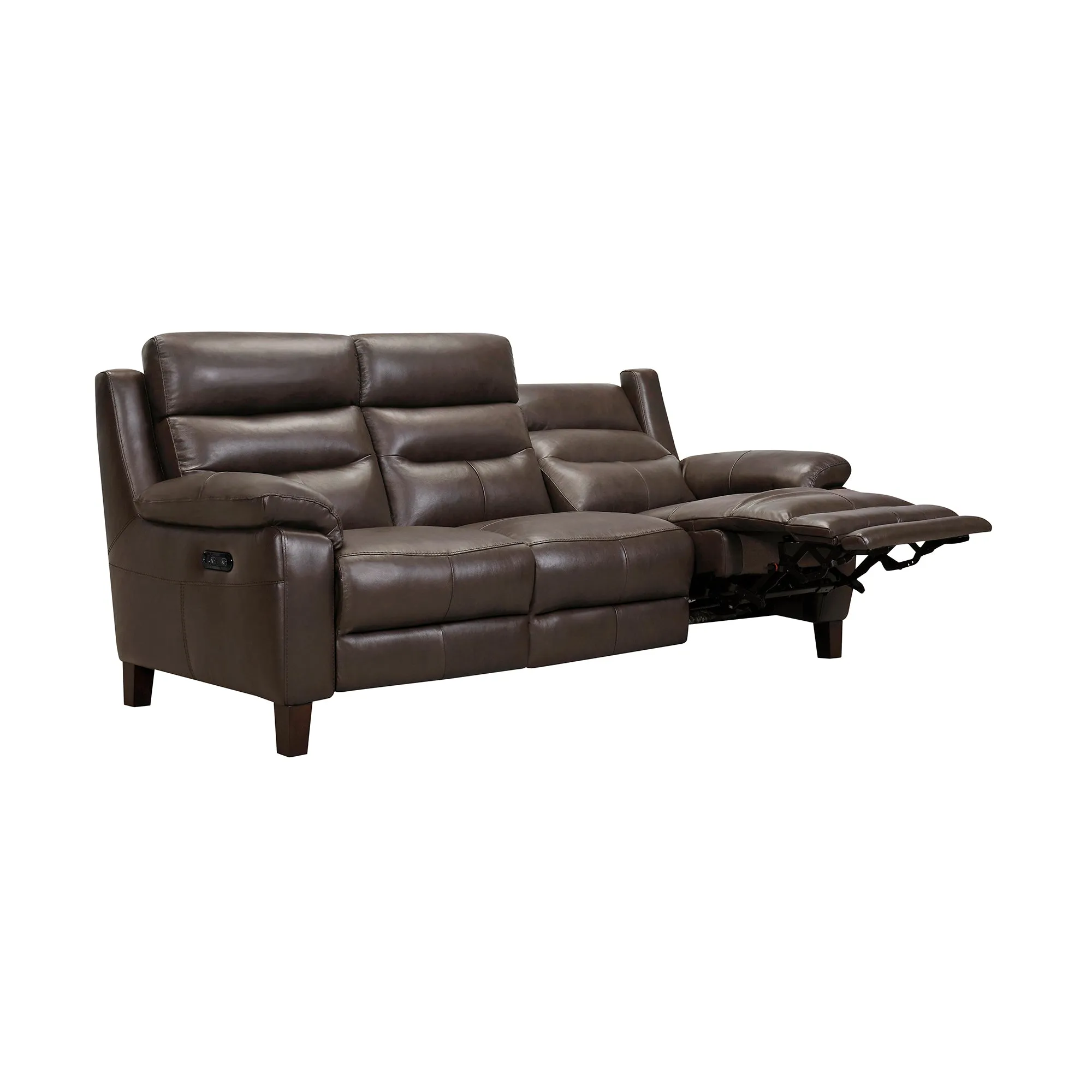 Hayward 82 Espresso Genuine Leather Power Reclining Sofa