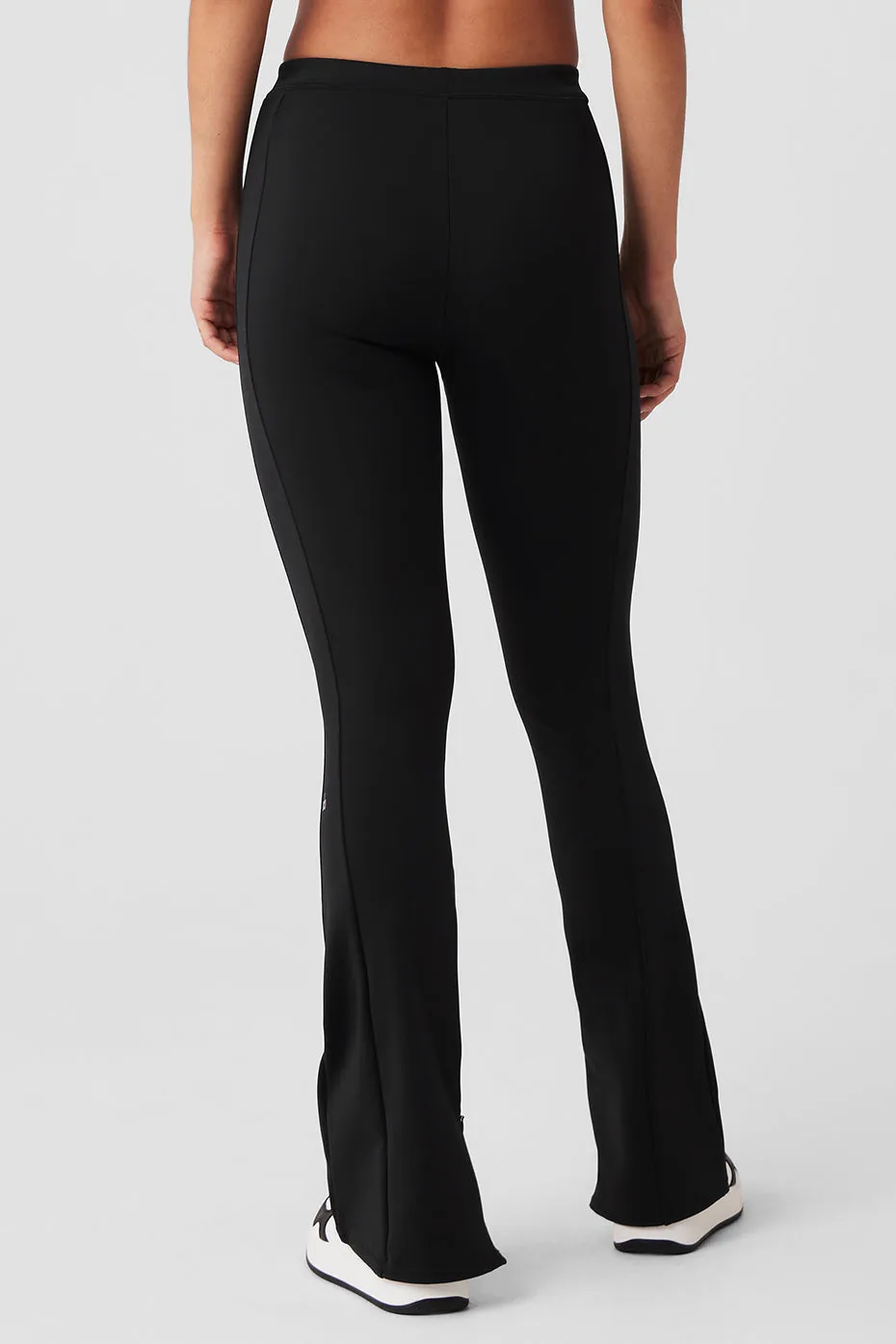 High-Waist 7/8 Zip It Flare Legging - Black