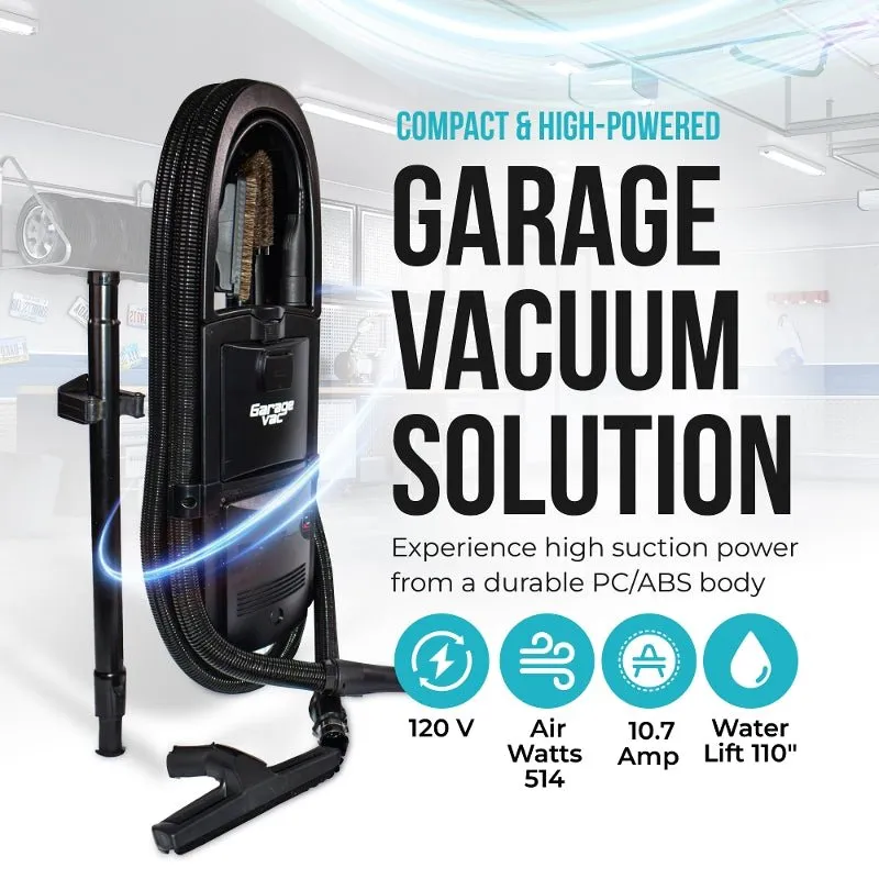 Intervac GarageVac GH120-E Black Wall Mounted Garage Vacuum