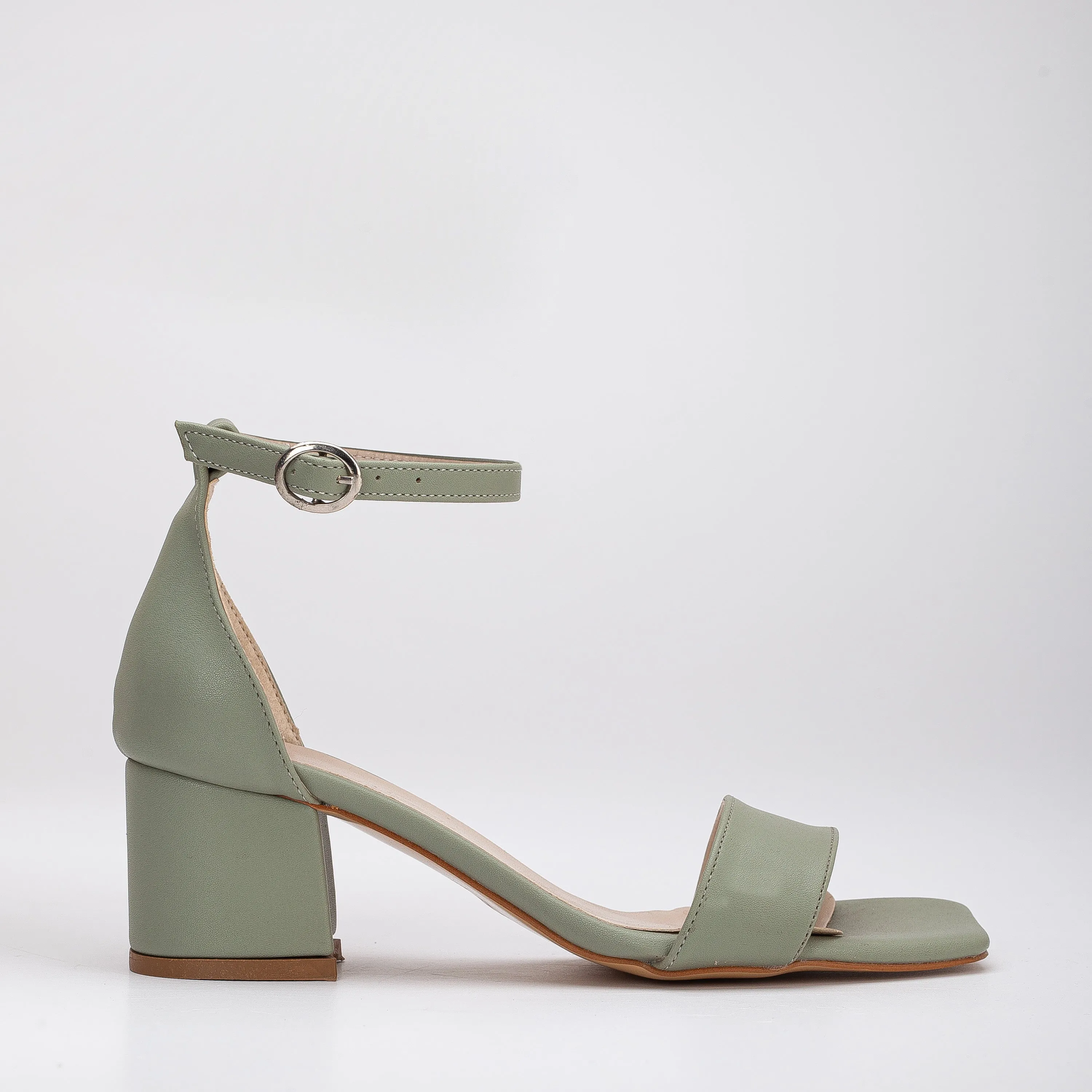 Iva - Sage Green Low Heel