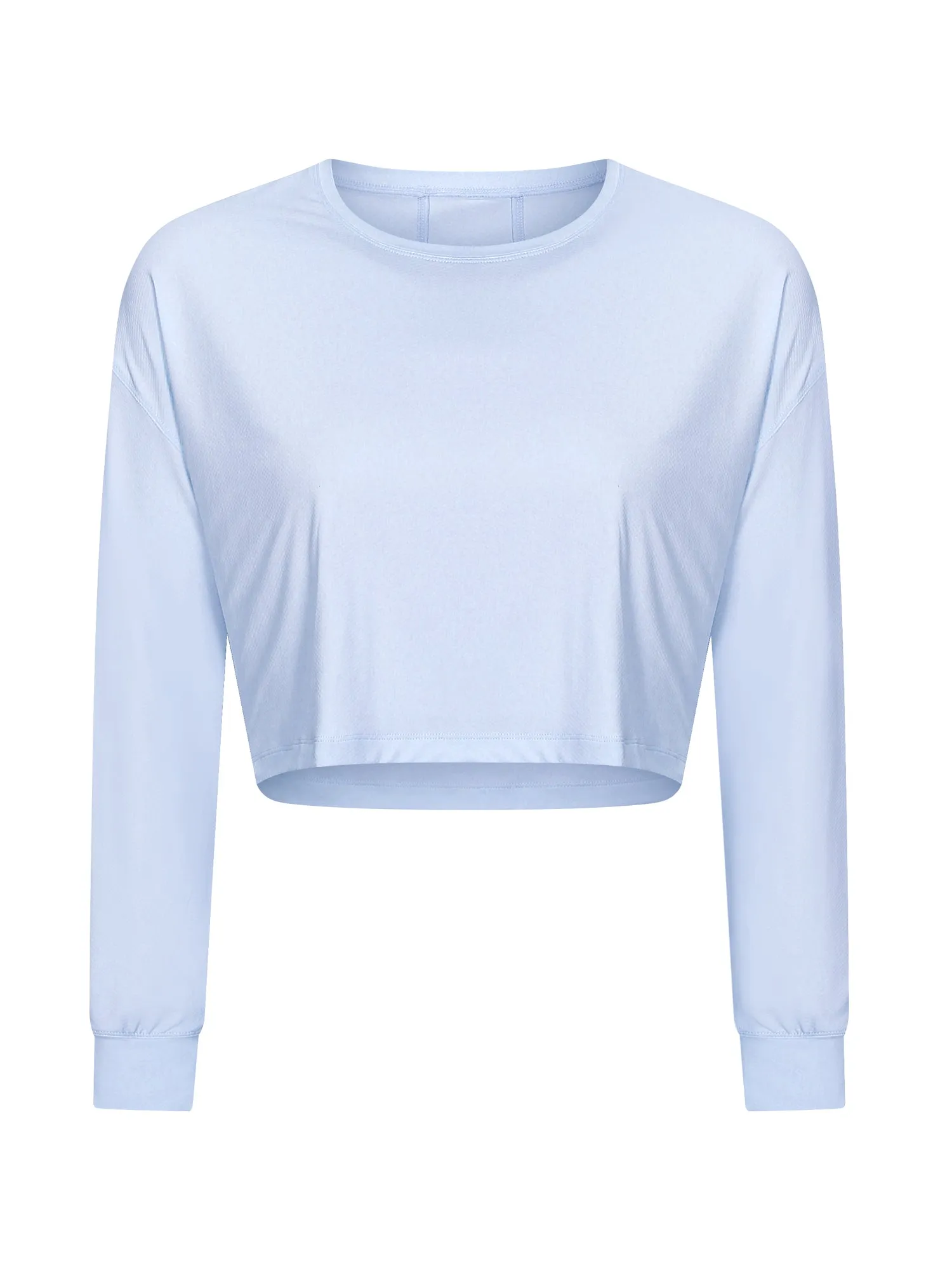 Jacquard Outdoor Sports Long-Sleeve Crop Top