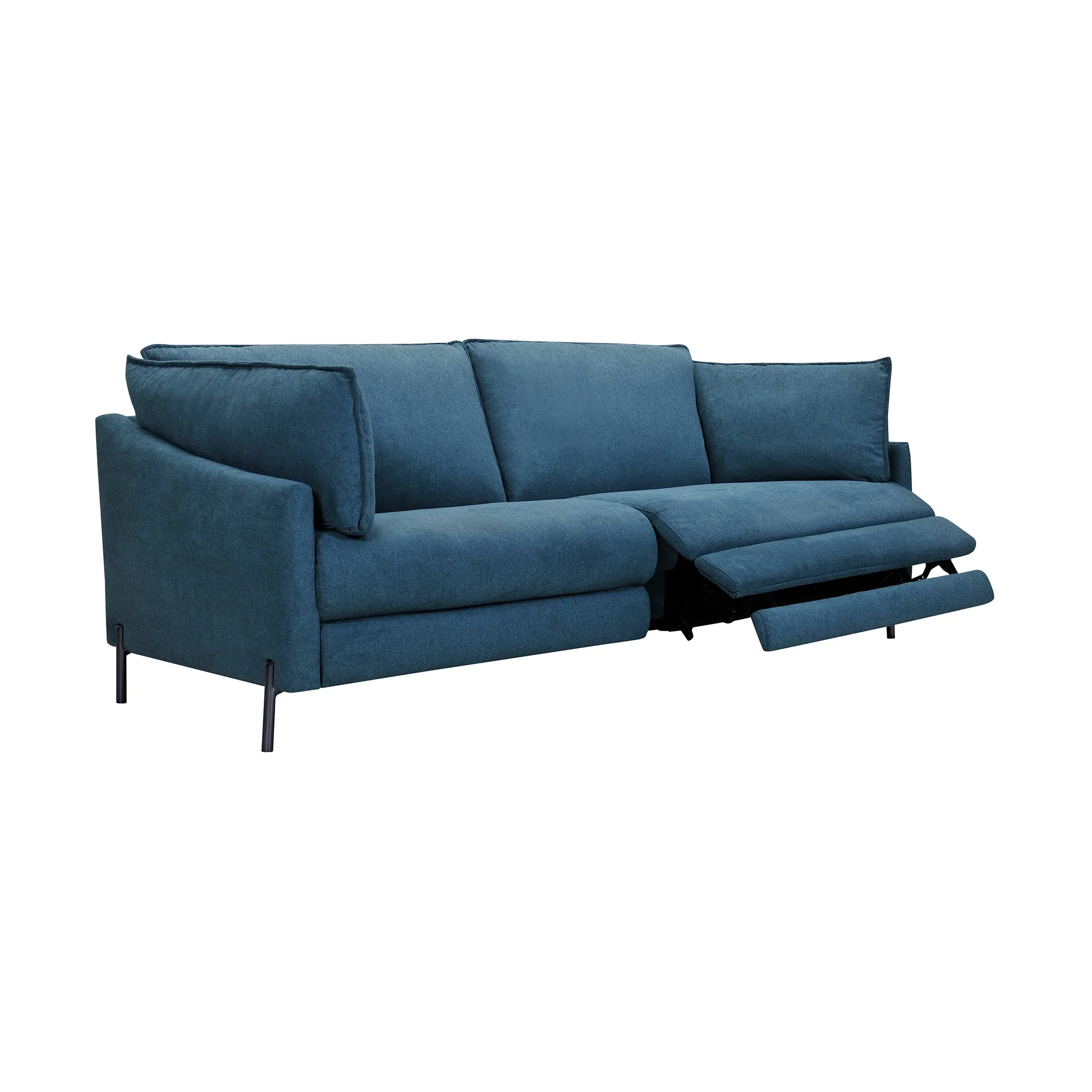 Juliett 80 Modern Blue Fabric Power Reclining Sofa