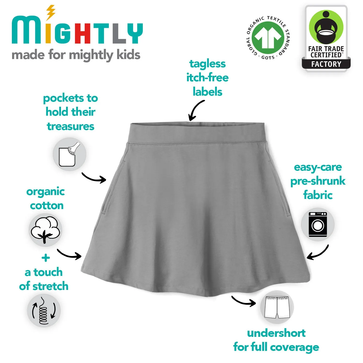 Kids Skort with Pockets