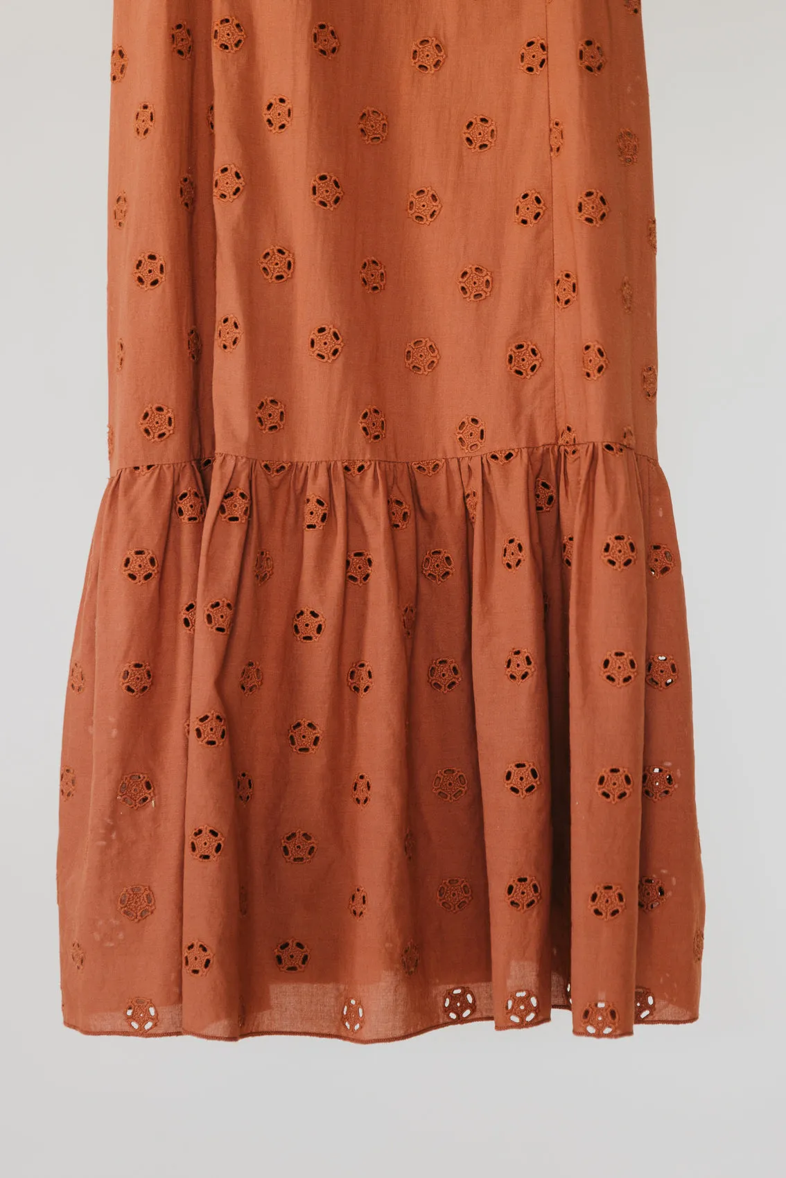 Maple - Brown Embroidered Maxi Dress