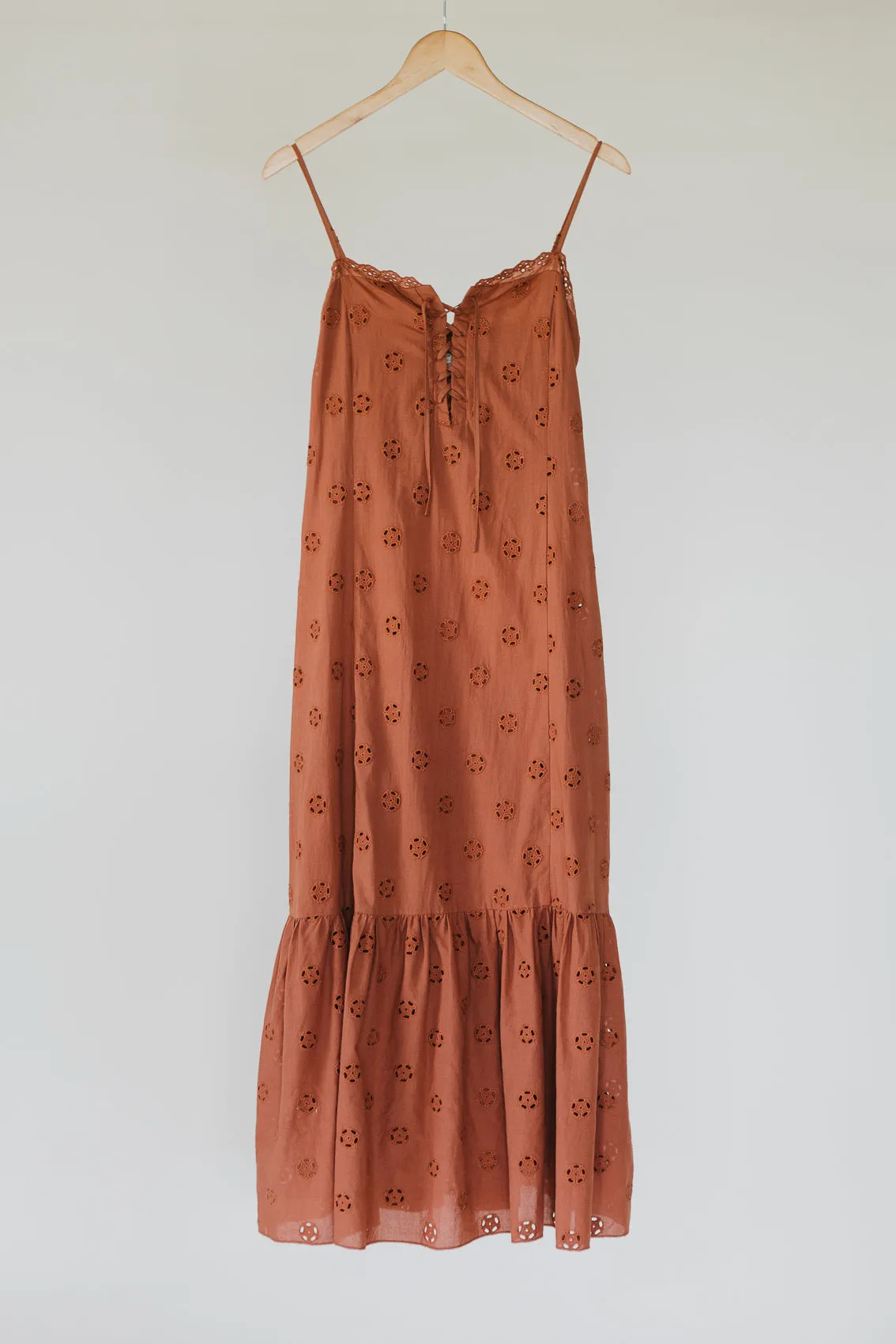 Maple - Brown Embroidered Maxi Dress