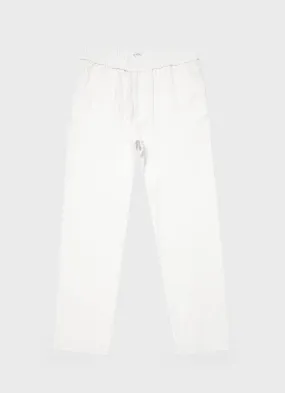 Men's Linen Drawstring Trouser in White