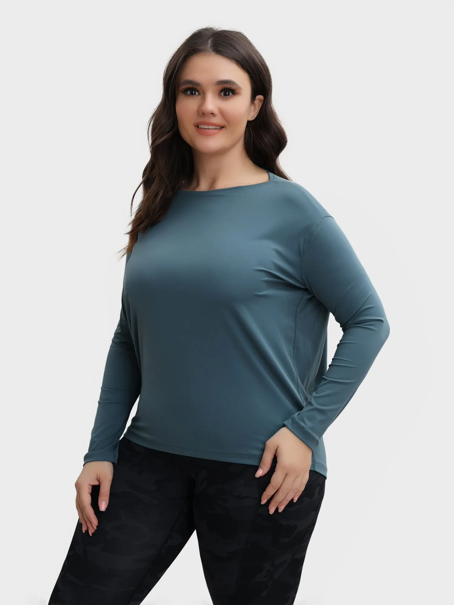 Midsize Naked Feeling Loose Long Sleeve Sports Yoga Top