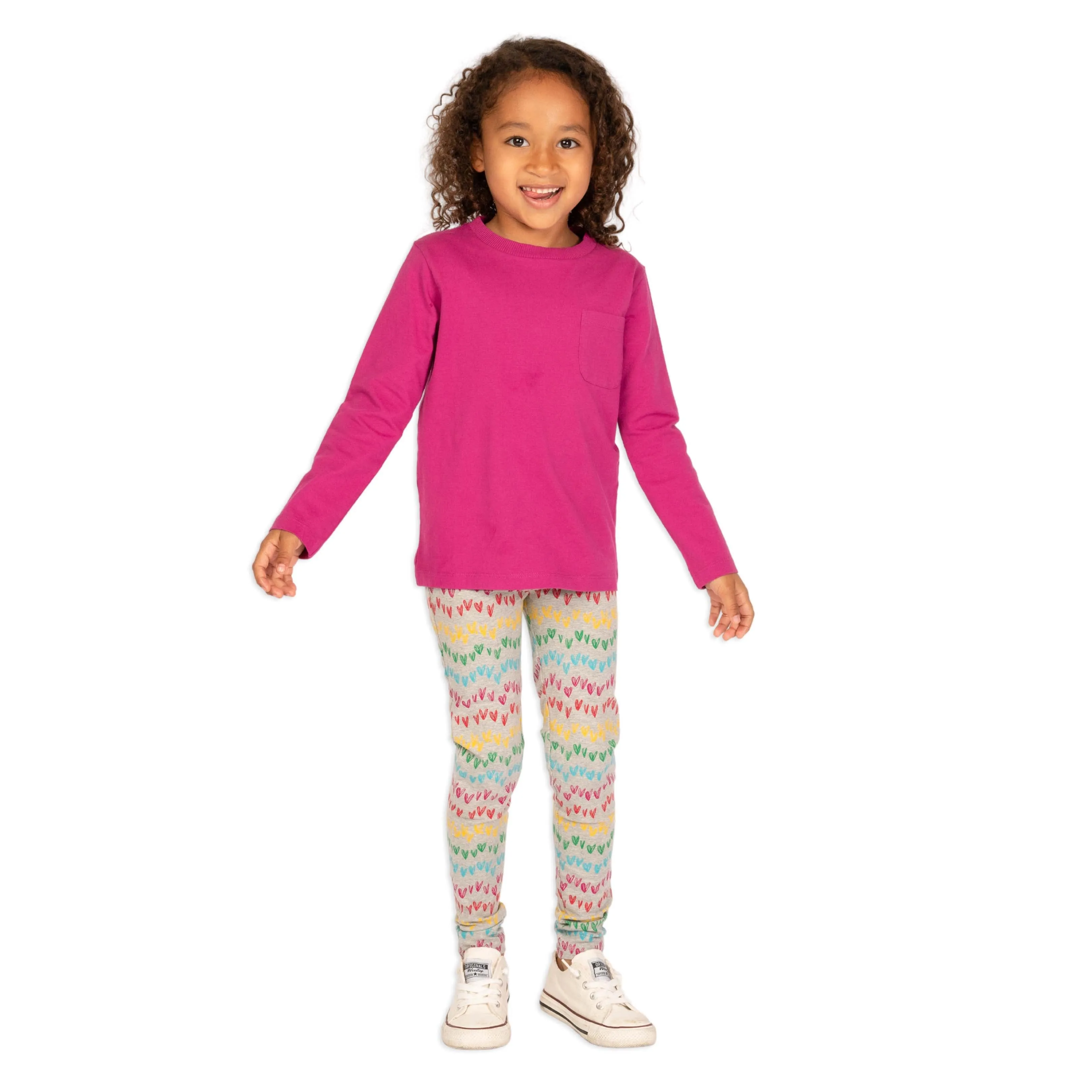 Organic Cotton Girl Shirts - Long Sleeve Tee 2 Pack