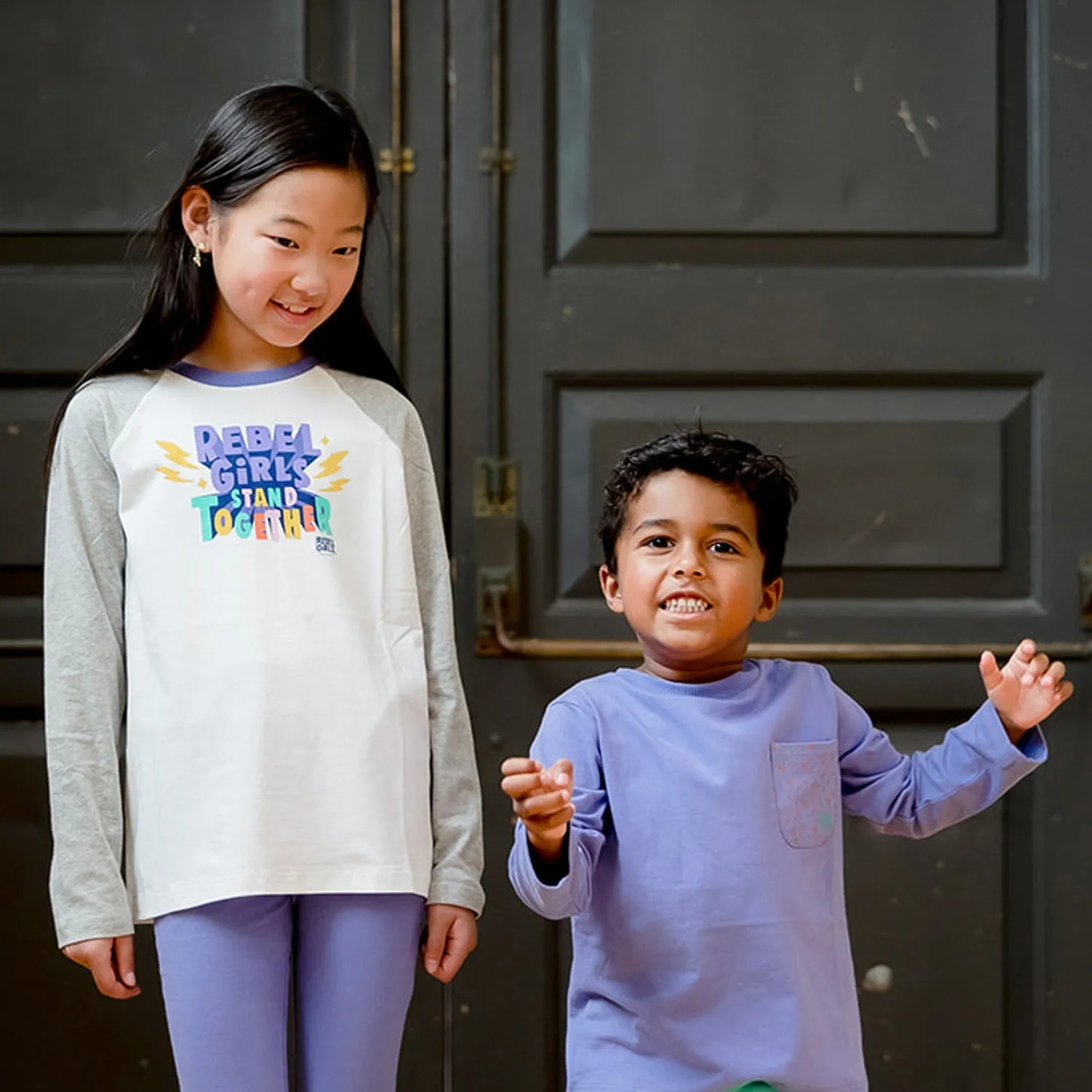 Organic Cotton Girl Shirts - Long Sleeve Tee 2 Pack