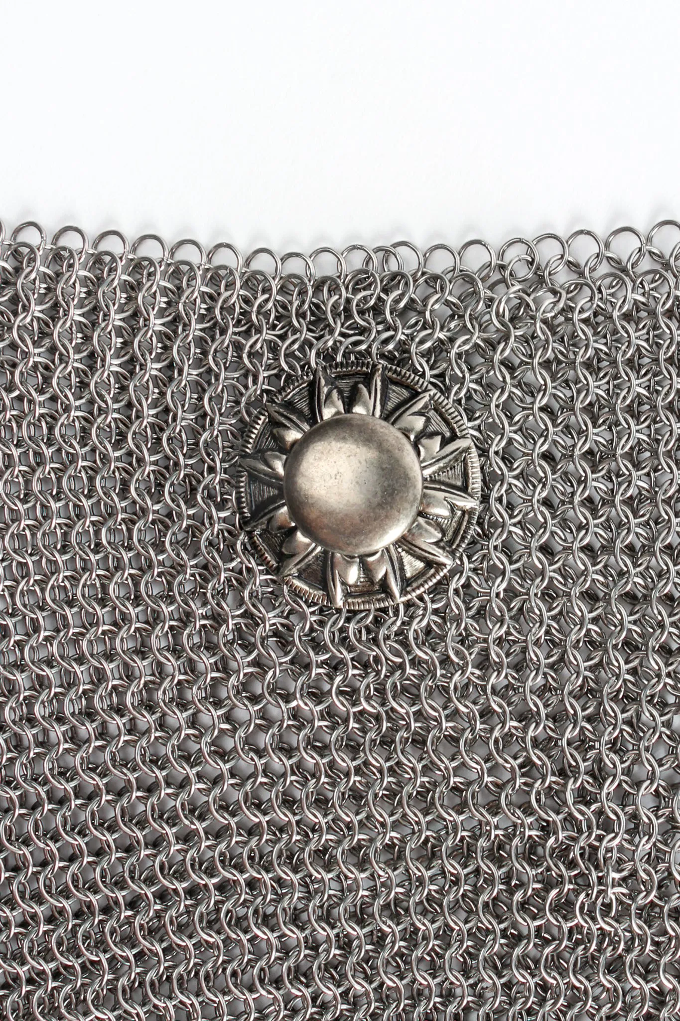 Pewter Ring Mesh Slouch Sling Bag