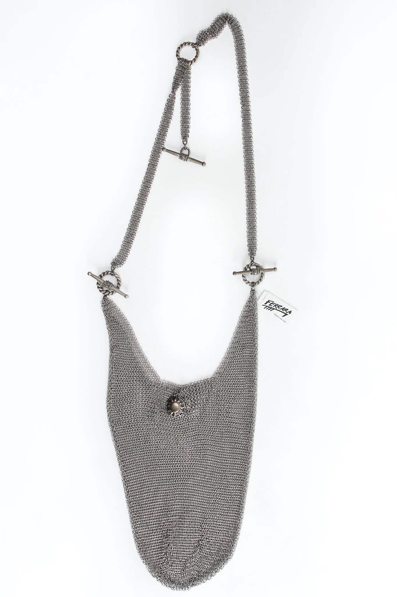 Pewter Ring Mesh Slouch Sling Bag