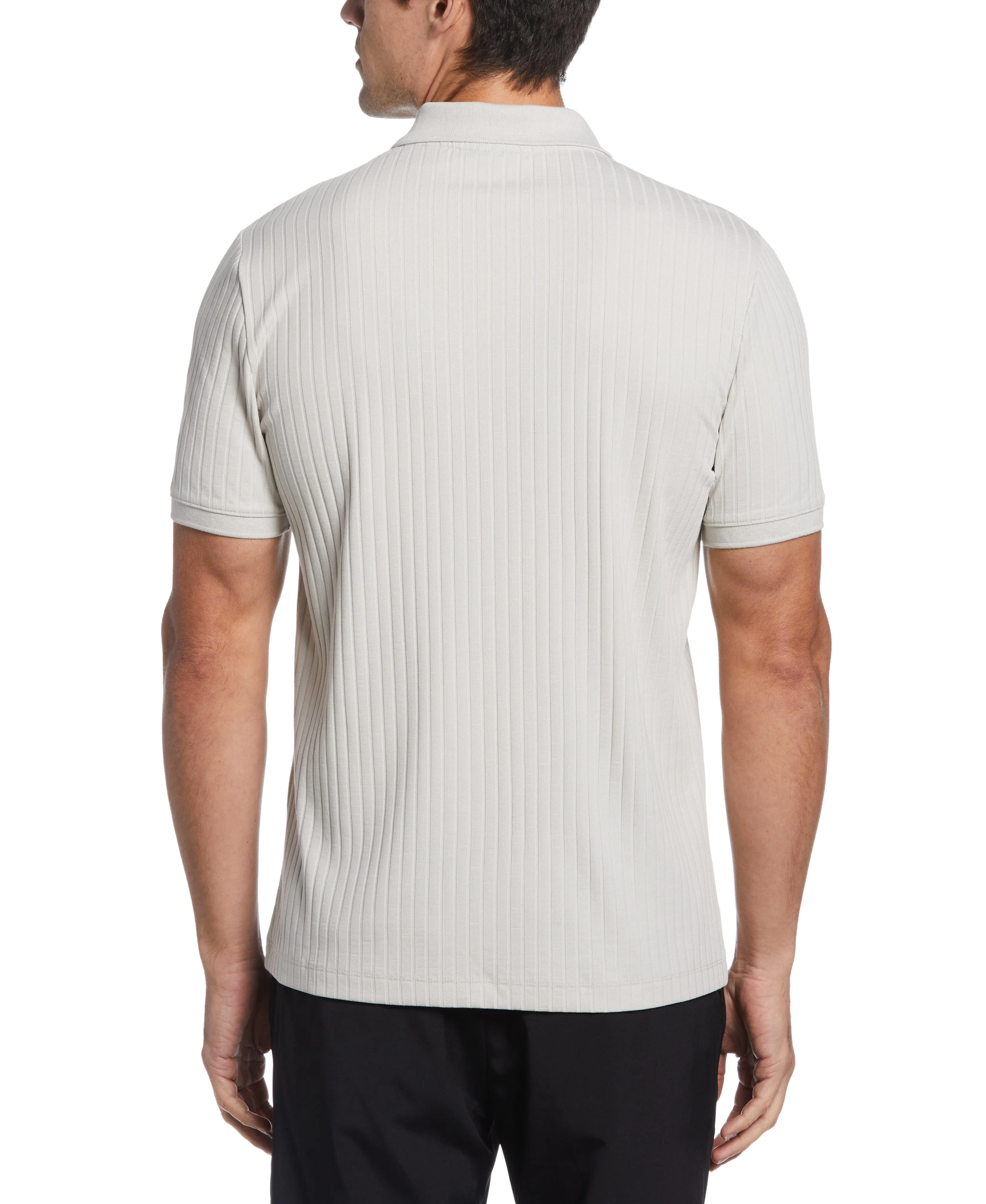 Quarter Zip Ribbed Polo