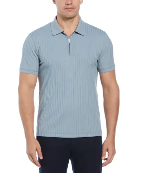 Quarter Zip Ribbed Polo