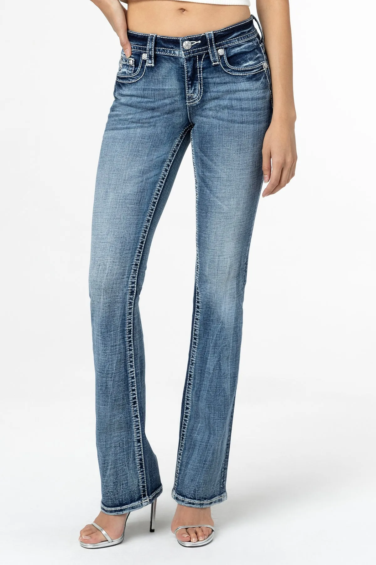 Rebel With A Cross Bootcut Jeans