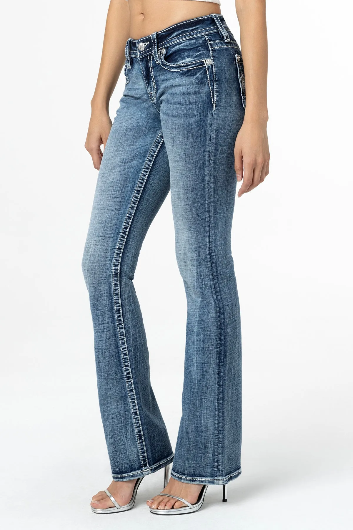 Rebel With A Cross Bootcut Jeans