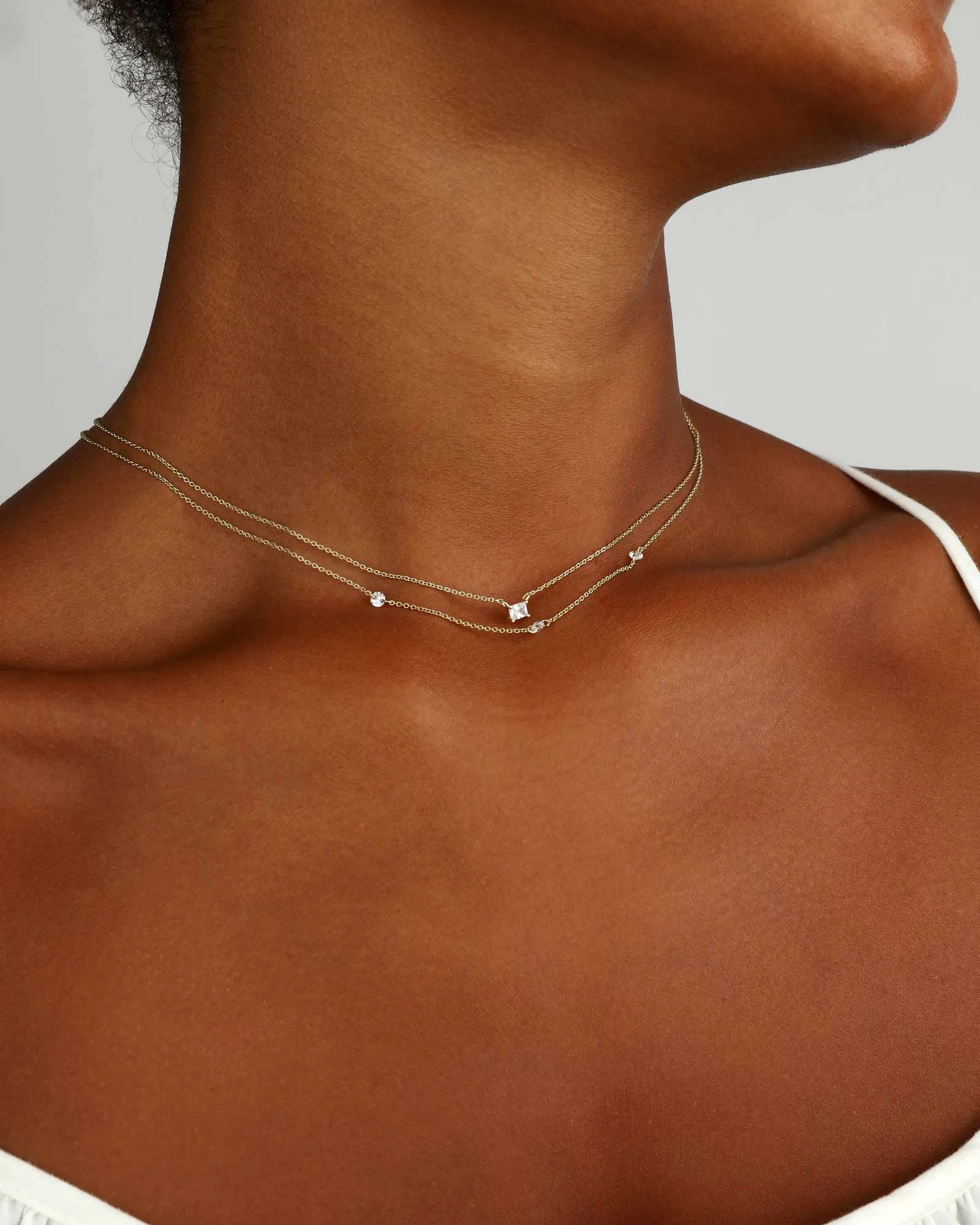 Rectangular CZ Necklace