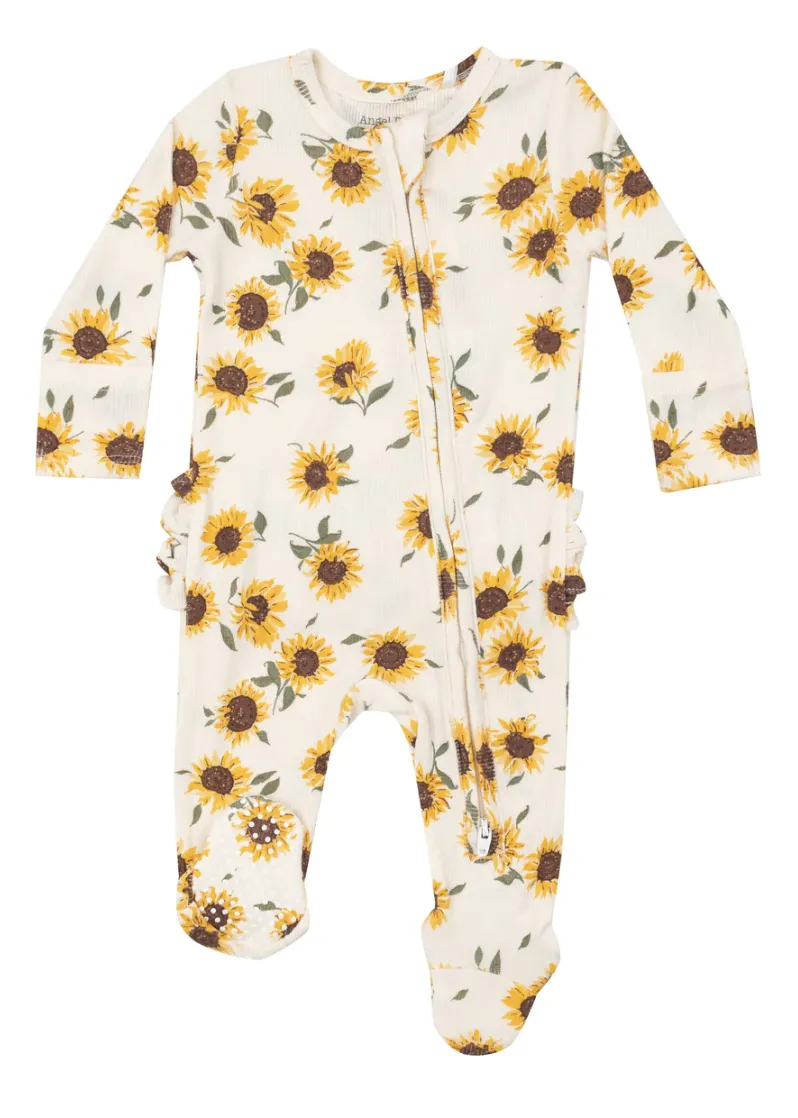 Ribbed Sunflower Footie