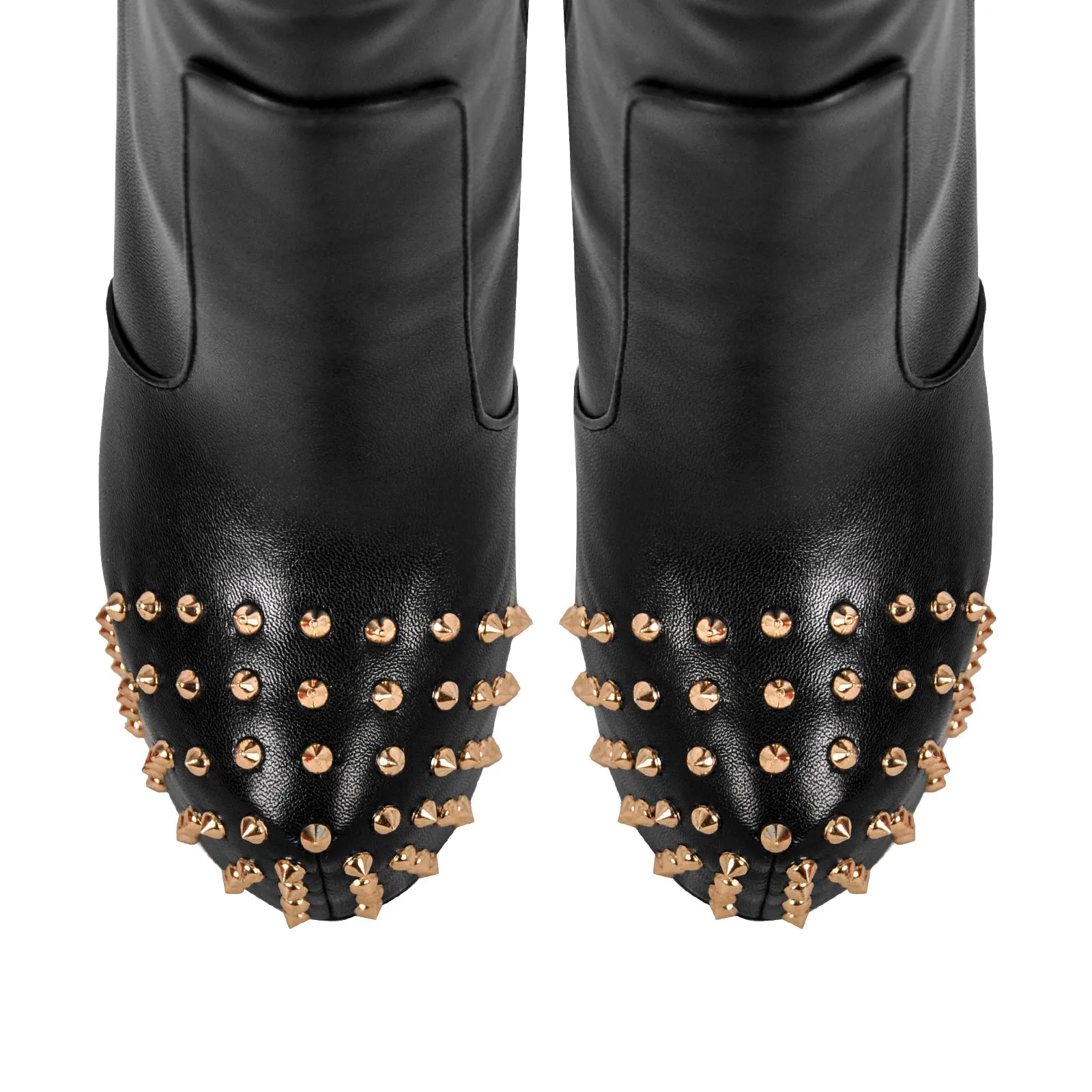 Round Toe Stiletto Rivet Over The Knee Boots