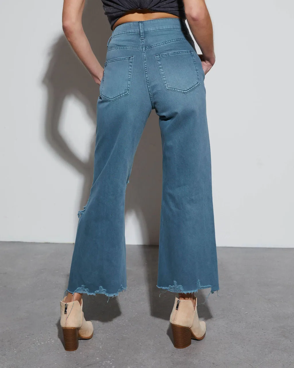 Sammy Distressed Wide Leg Jeans