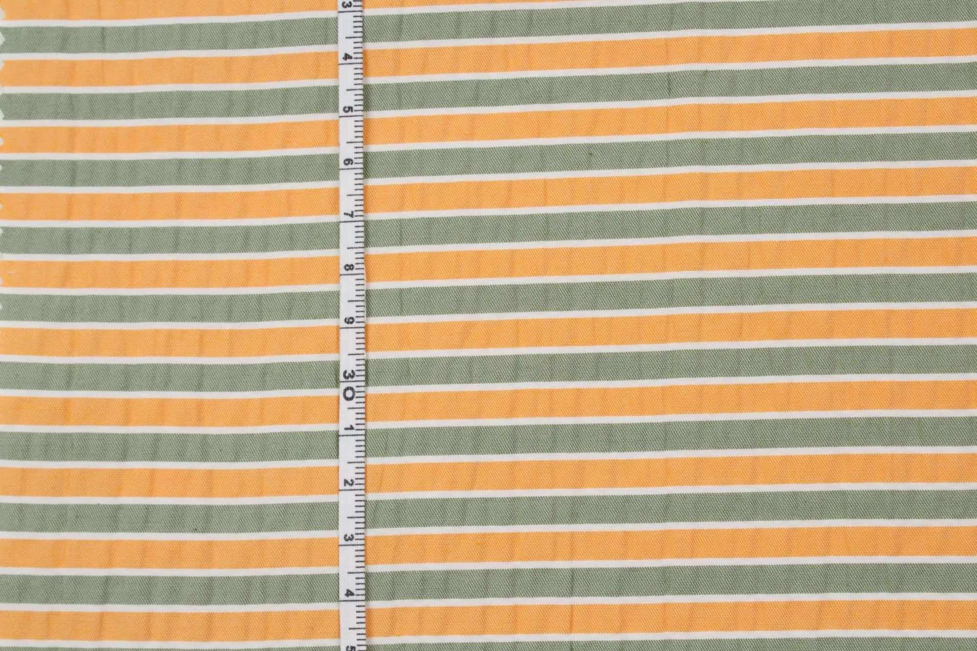 Seaqual™ Recycled Polyester and Cotton Wrinkled Effect Fabric - Stripes