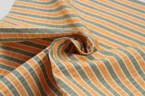 Seaqual™ Recycled Polyester and Cotton Wrinkled Effect Fabric - Stripes