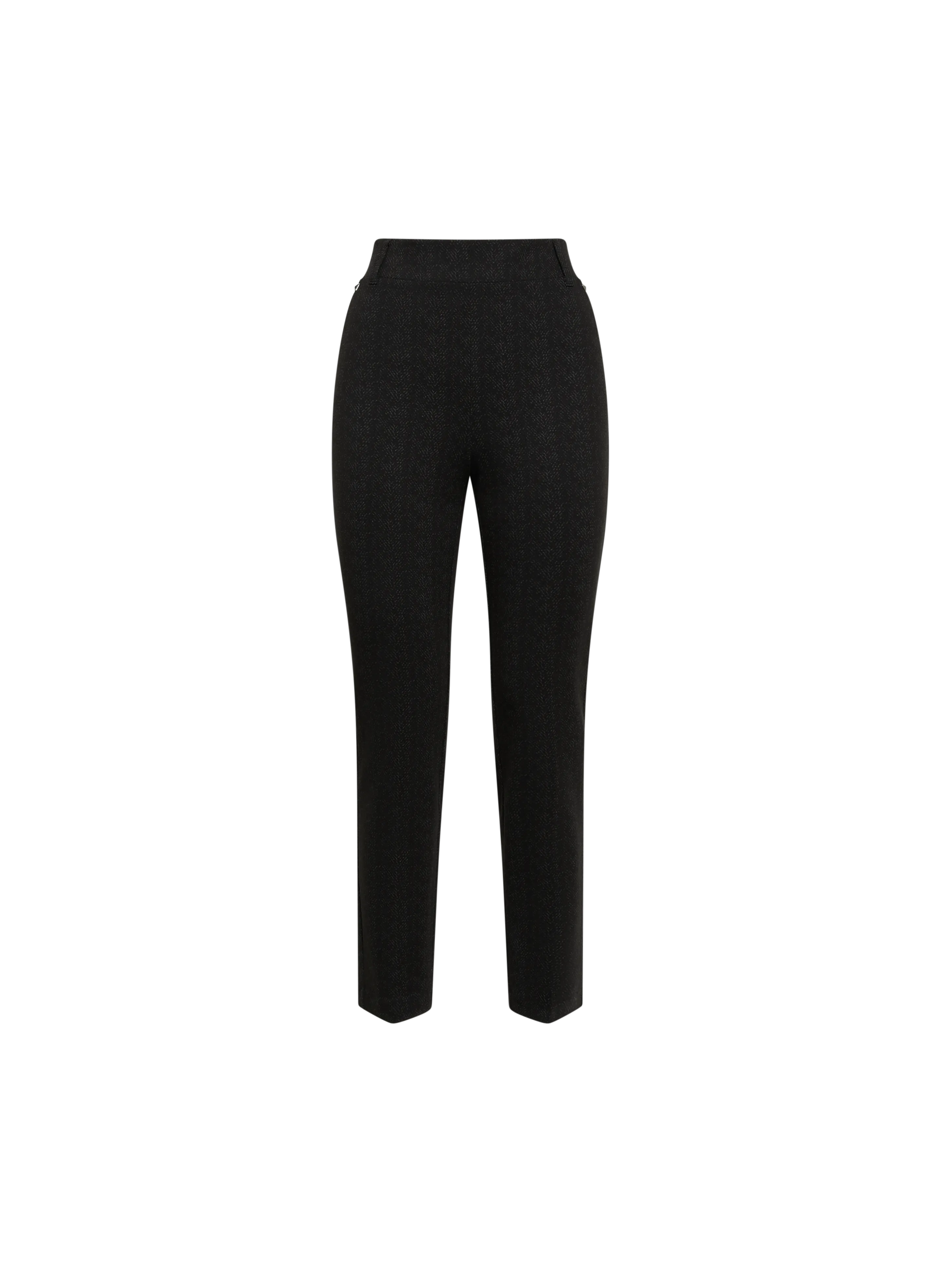 Sofia Herringbone Slim-Leg Pants