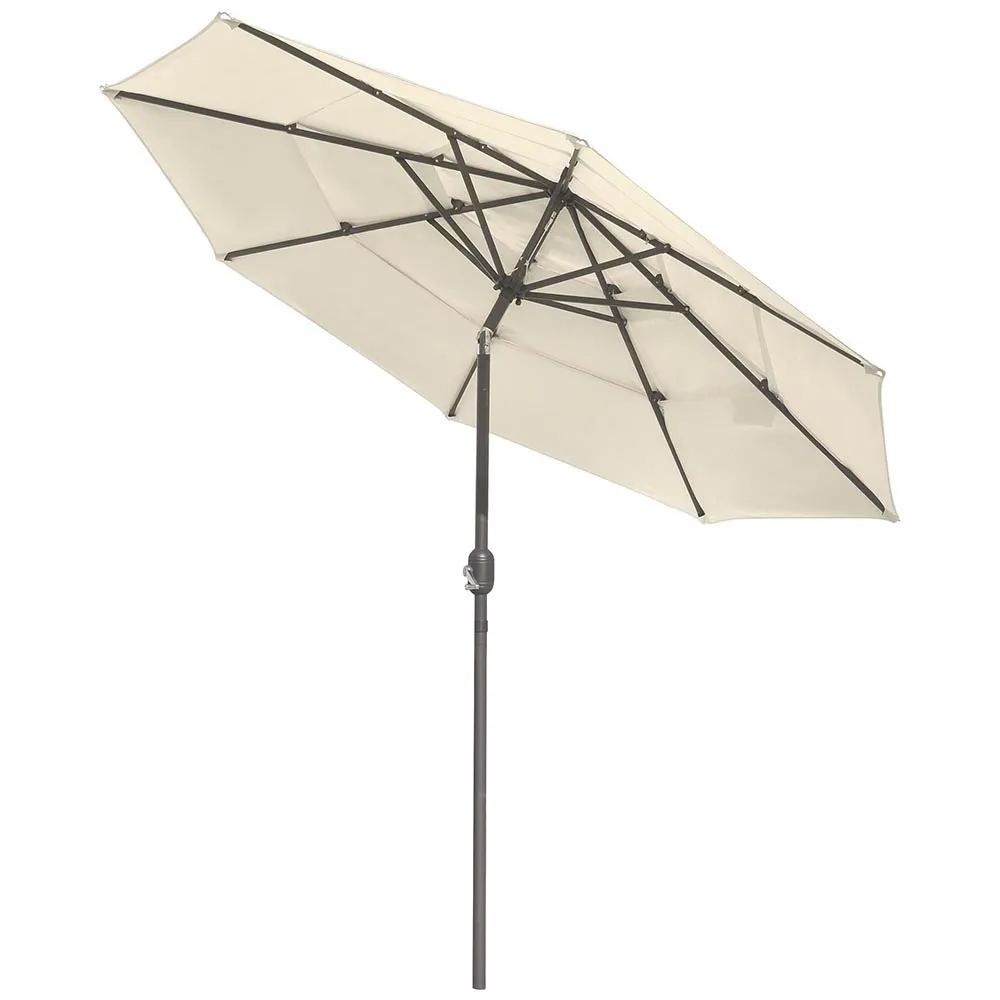 TheLAShop 10 ft Tilt Market Umbrella 3-Tiered 8-Rib