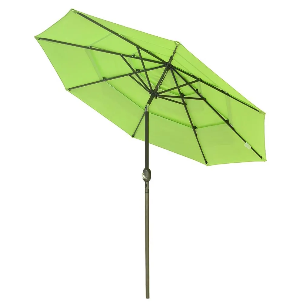 TheLAShop 10 ft Tilt Market Umbrella 3-Tiered 8-Rib