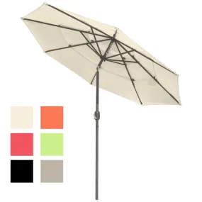 TheLAShop 10 ft Tilt Market Umbrella 3-Tiered 8-Rib