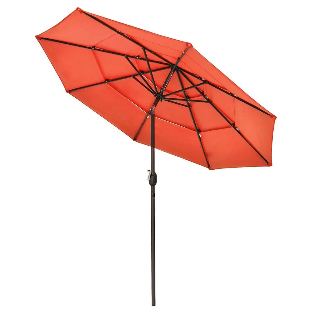 TheLAShop 10 ft Tilt Market Umbrella 3-Tiered 8-Rib