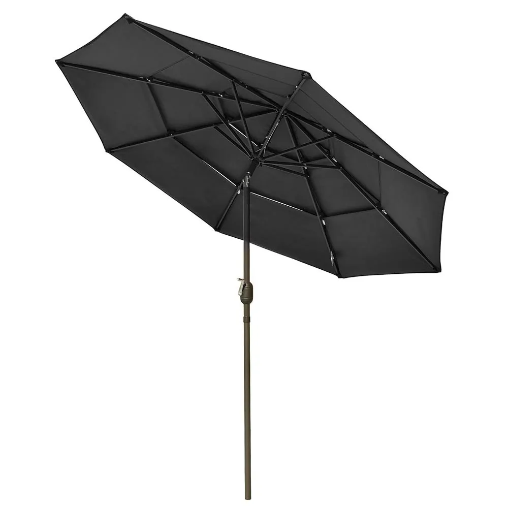 TheLAShop 10 ft Tilt Market Umbrella 3-Tiered 8-Rib