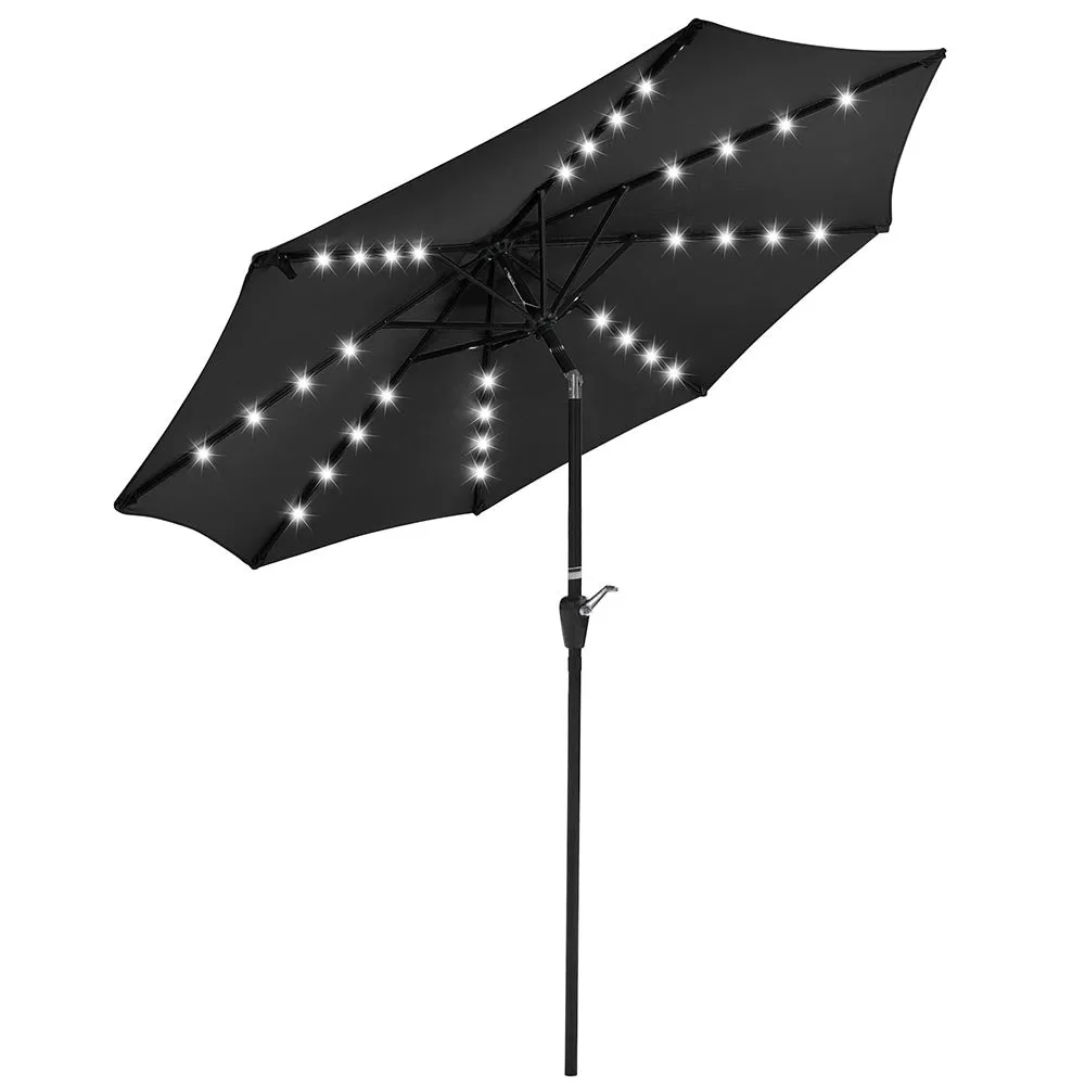 TheLAShop 9-foot Patio Umbrella with Solar Lights