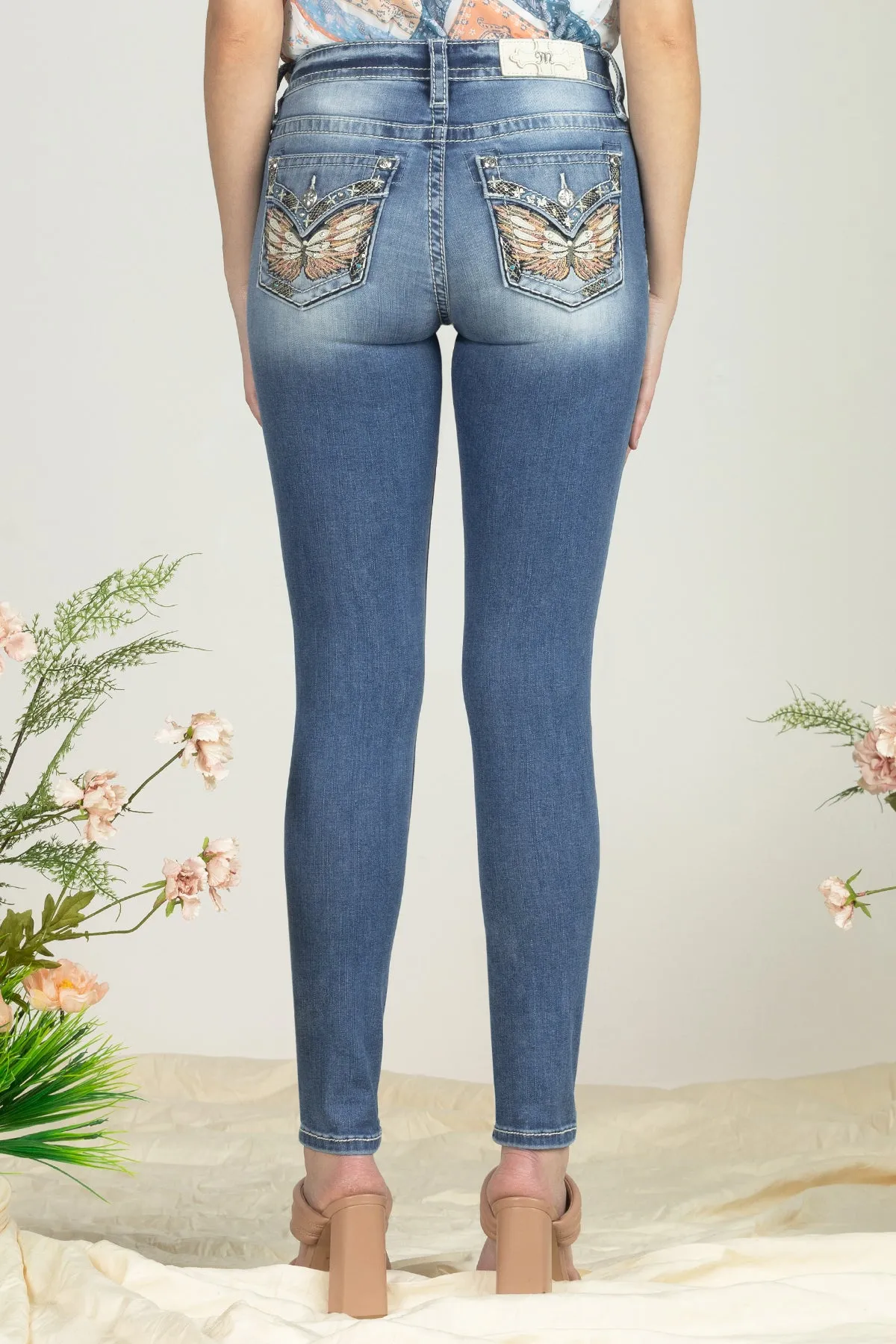 Vibrant Winged Skinny Jeans