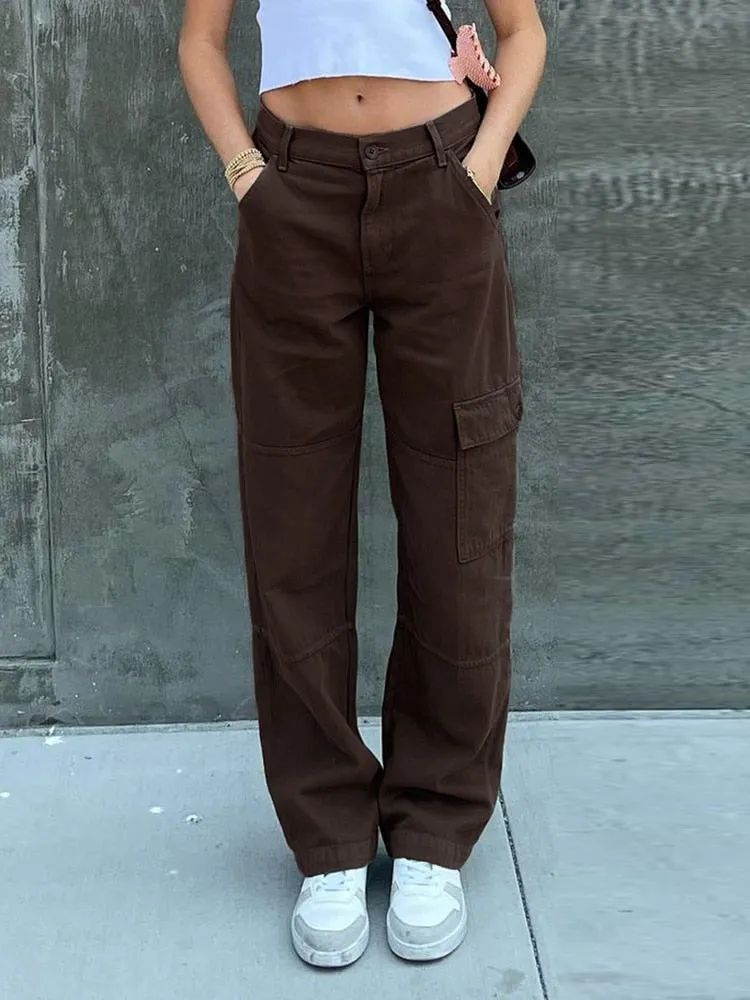 Vintage Khaki Cargo Jeans