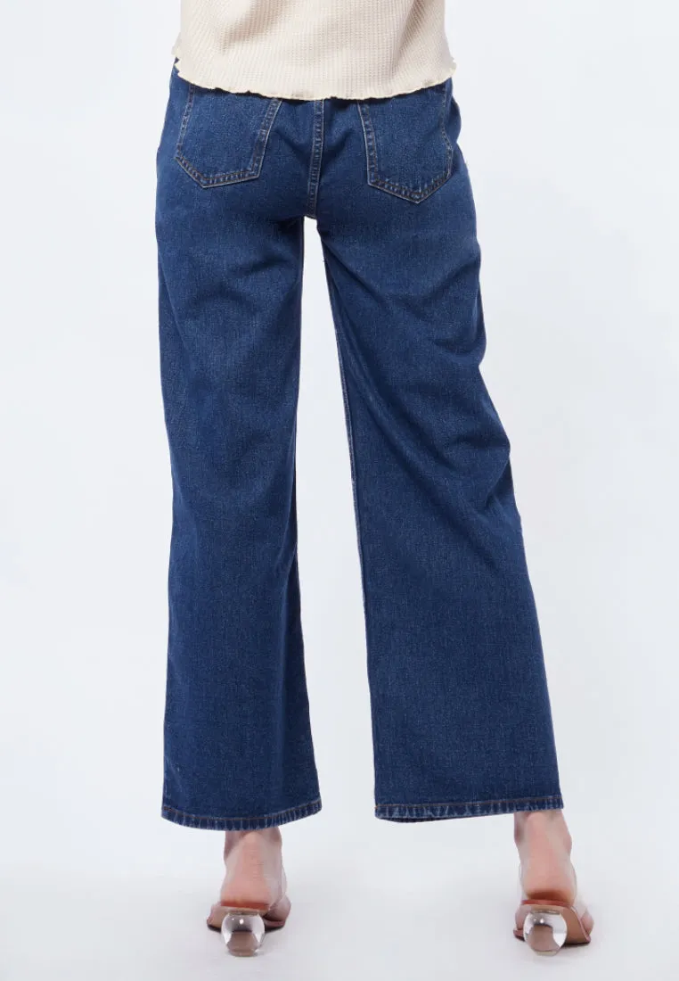 Wide Leg Denim Pants