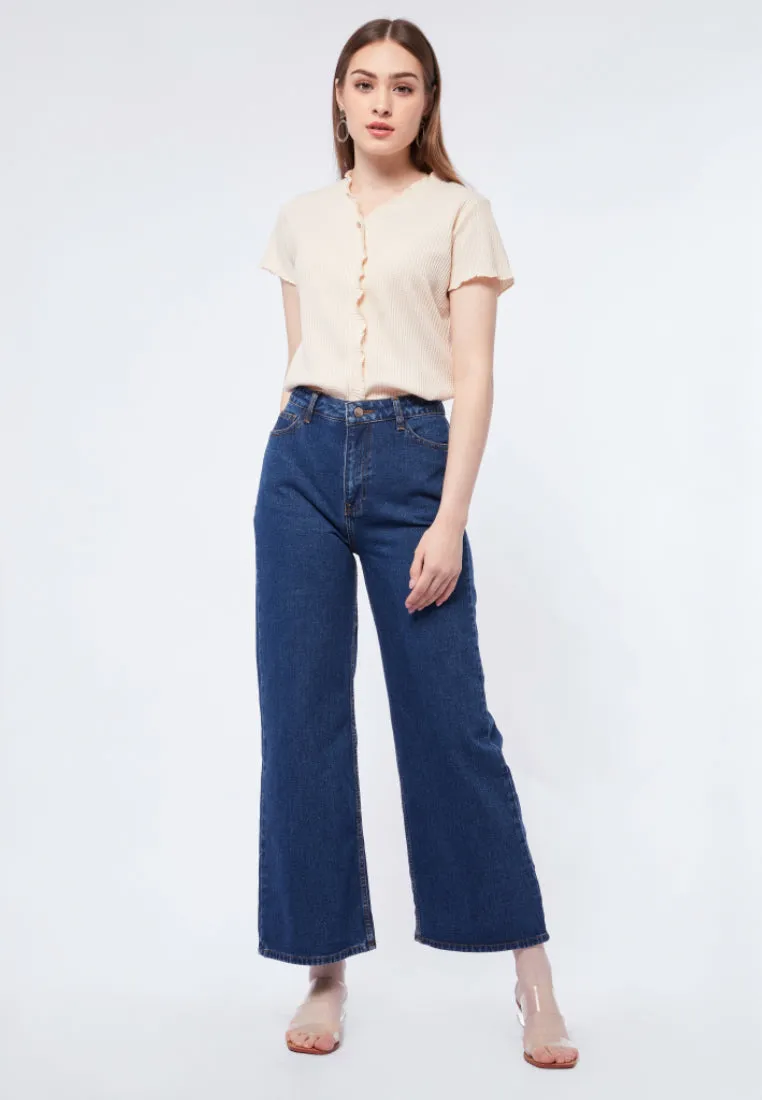 Wide Leg Denim Pants