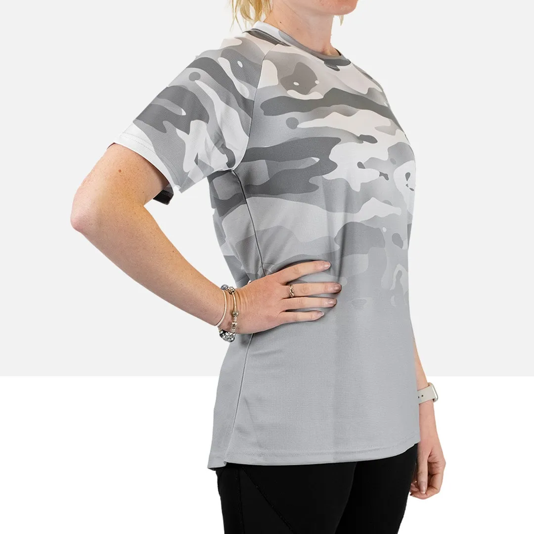 Women’s Arctic Camo Short Sleeve MTB Jersey