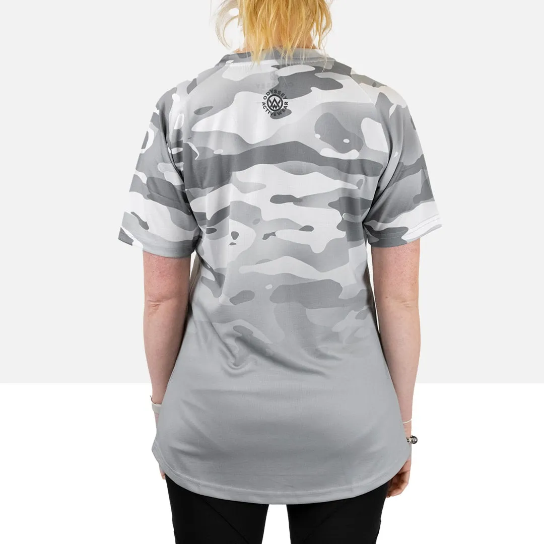 Women’s Arctic Camo Short Sleeve MTB Jersey