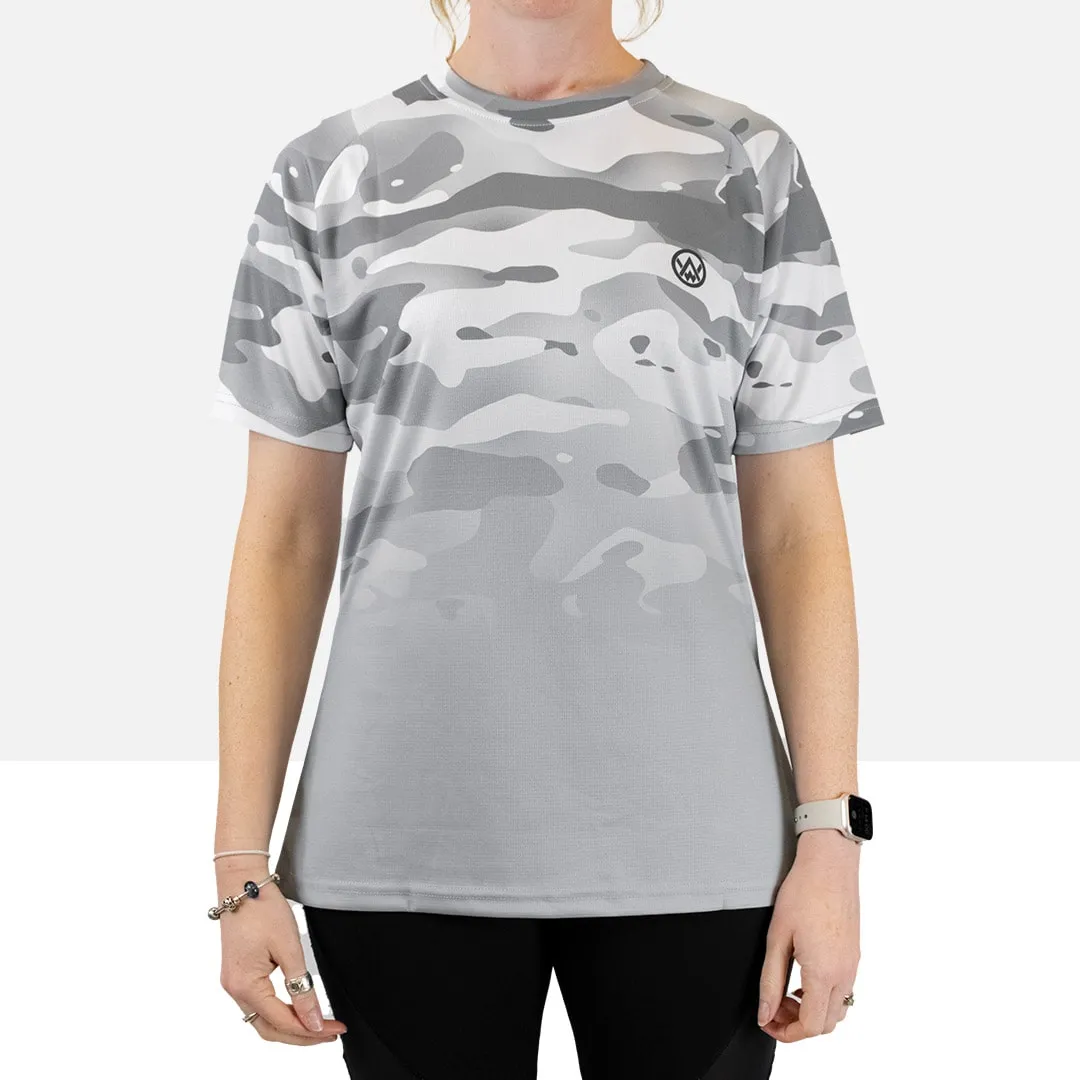 Women’s Arctic Camo Short Sleeve MTB Jersey