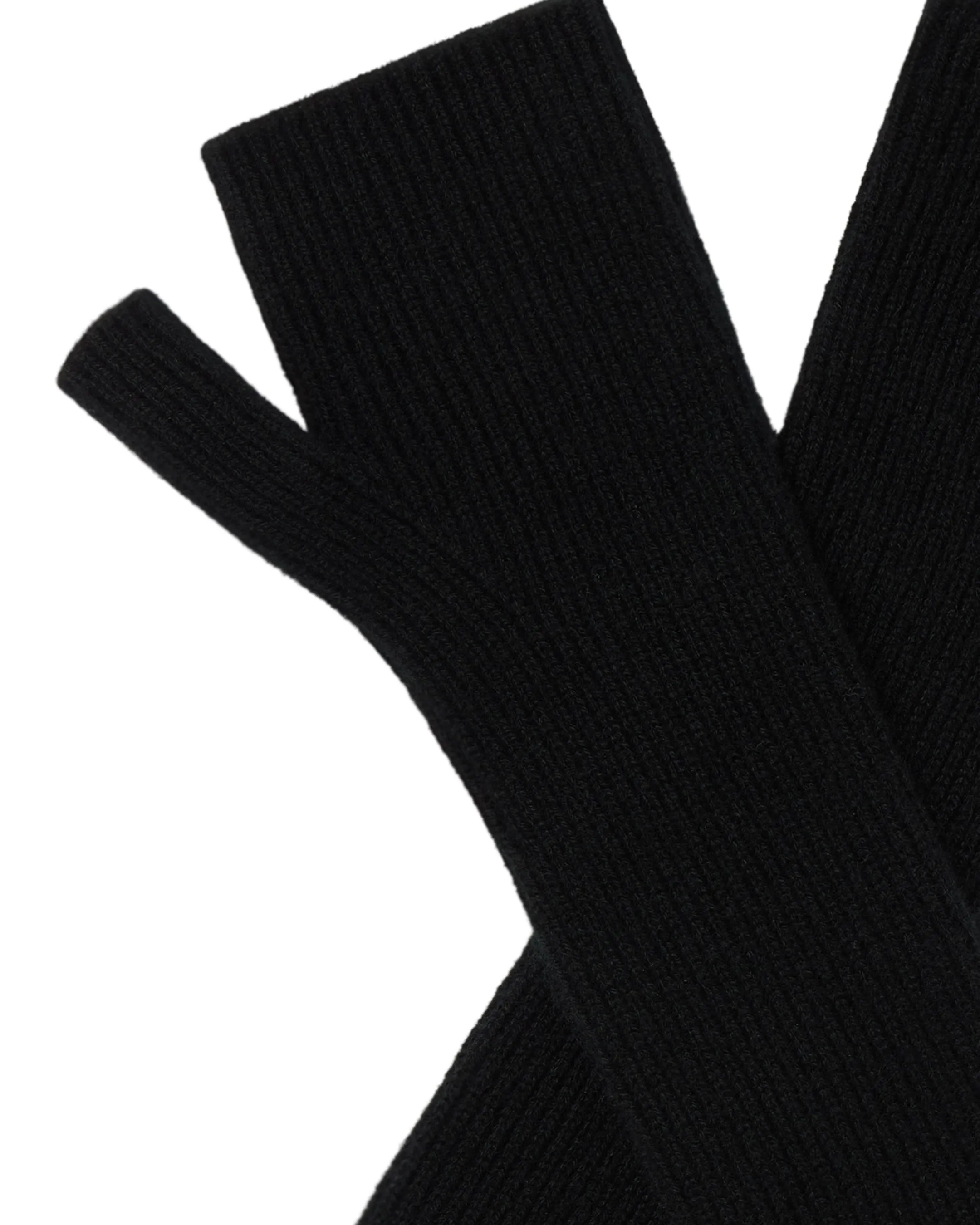 Women's Long Cashmere Wristwarmers Black