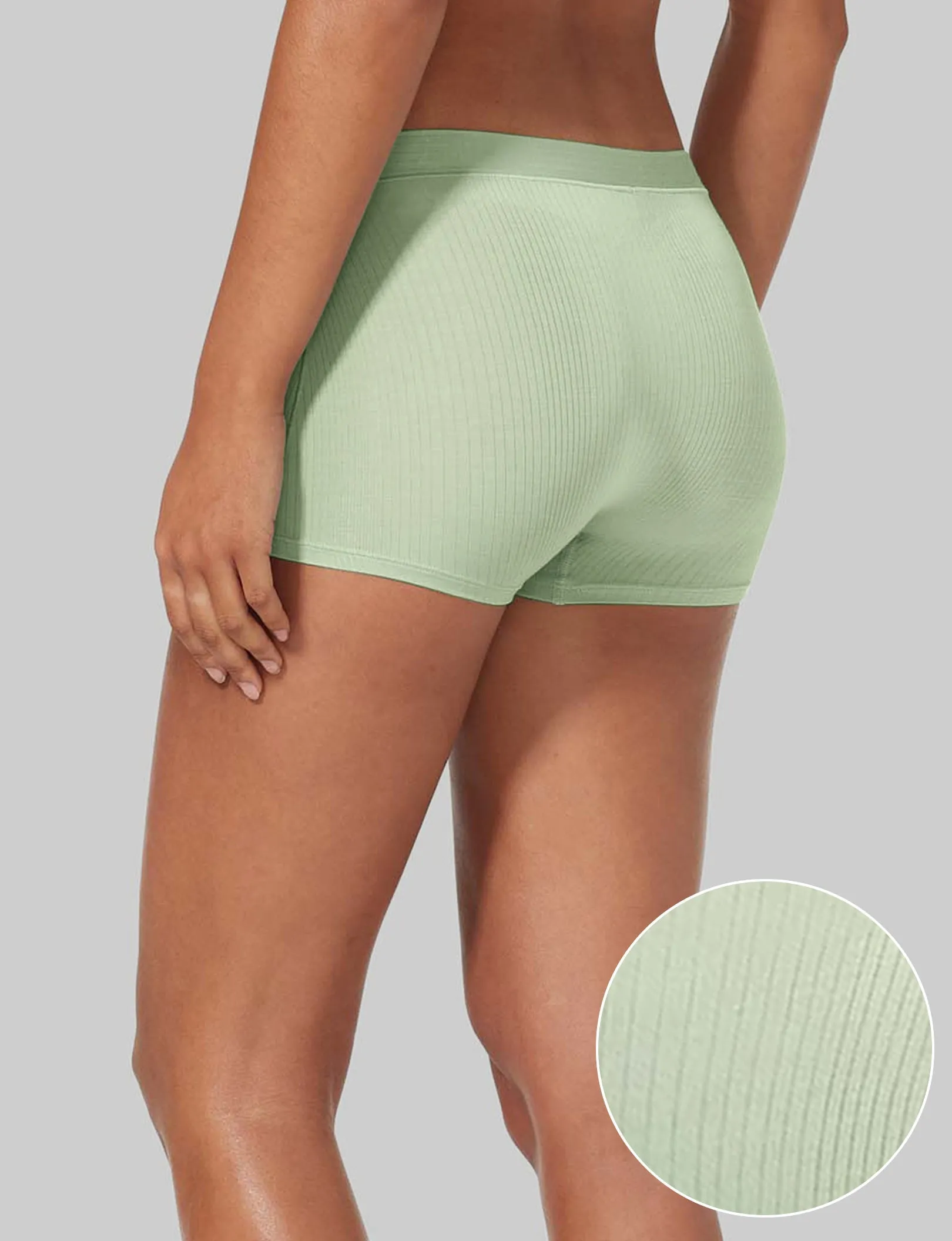 Women's Second Skin Luxe Rib Boyshort