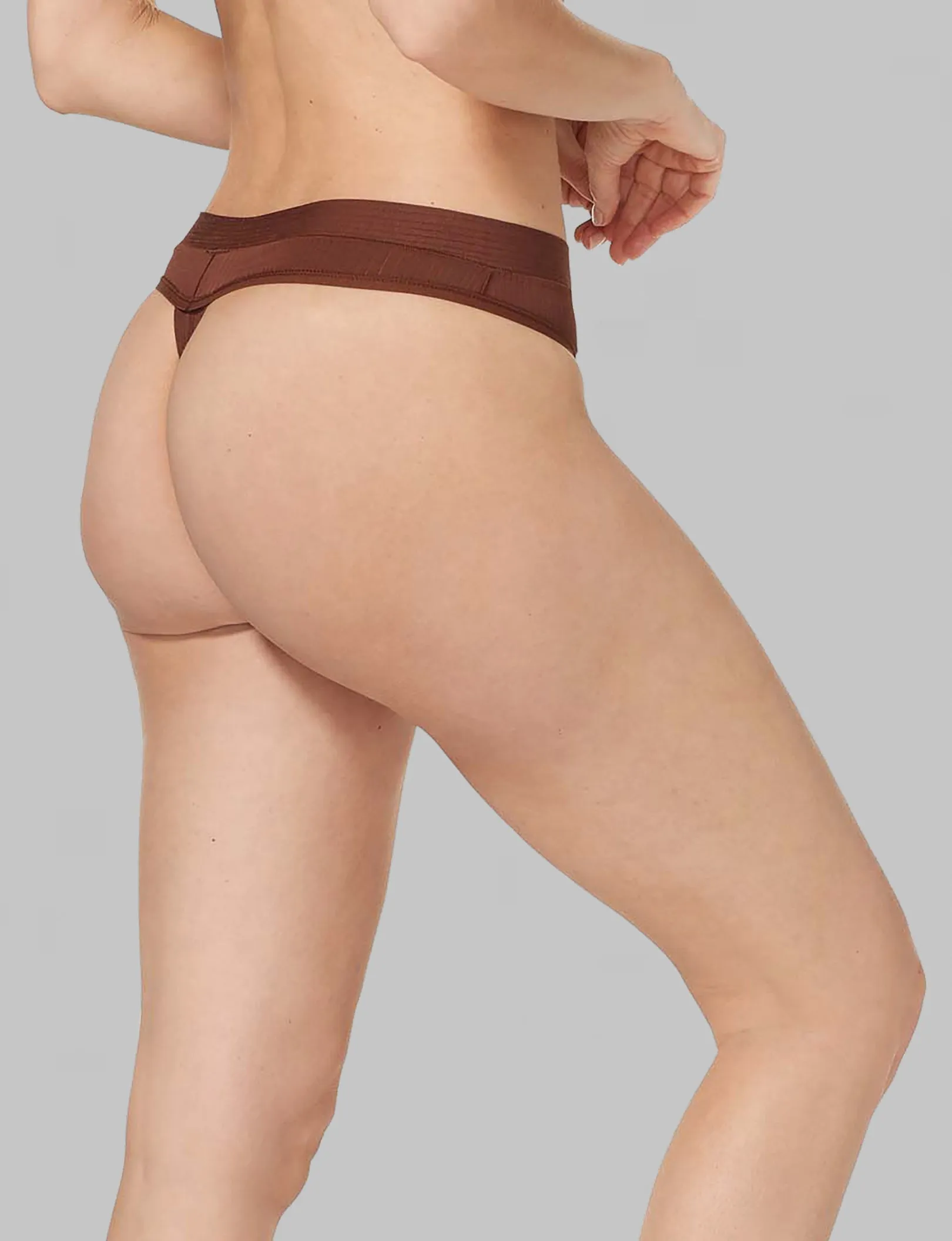 Women's Second Skin Luxe Rib Thong