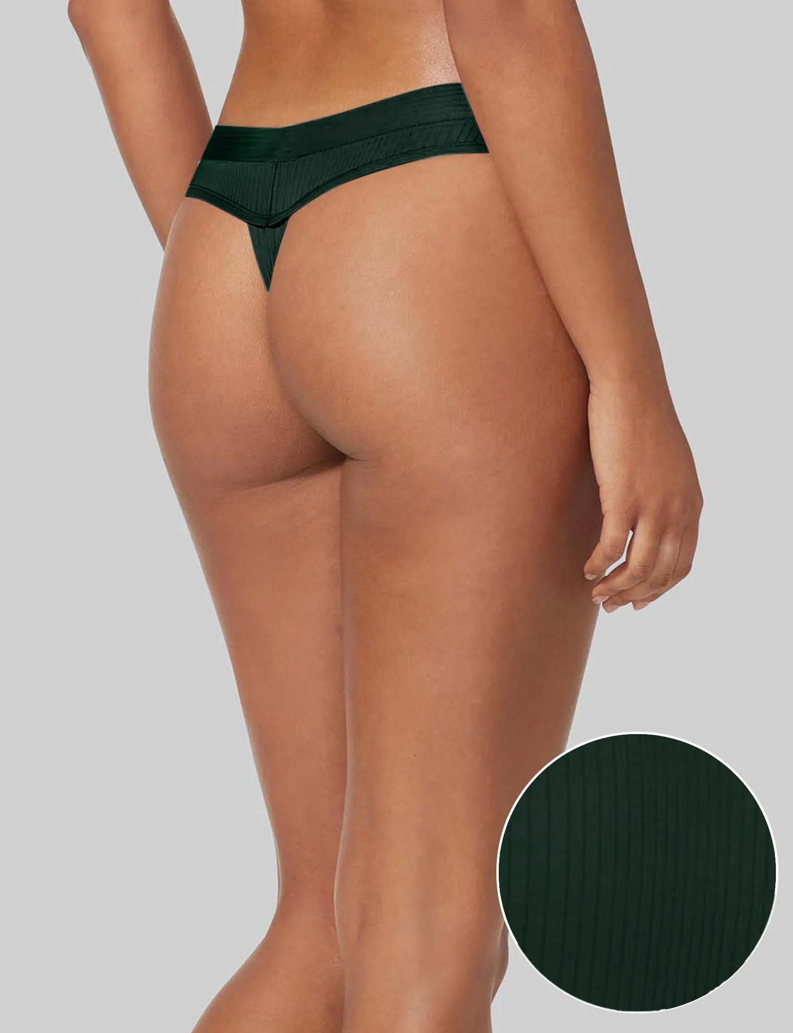 Women's Second Skin Luxe Rib Thong