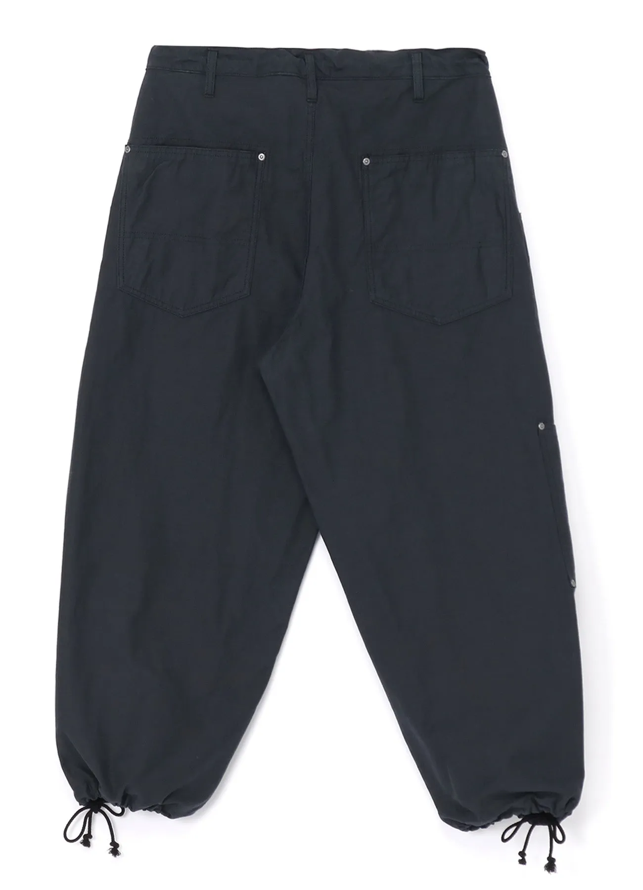 [Y's-Black Name]BACKSIDE SULFURIZATION SATIN WAIST BELT PANEL WORK PANTS