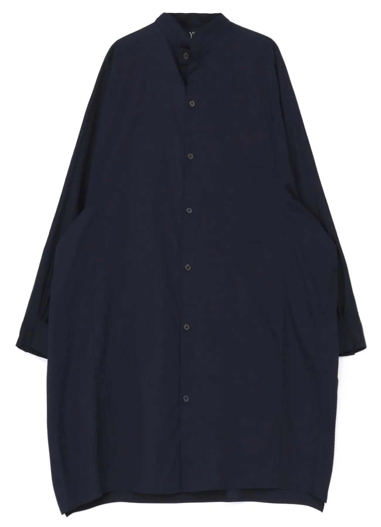 [Y's BORN PRODUCT] THIN COTTON TWILL MANDARIN COLLAR SHIRT